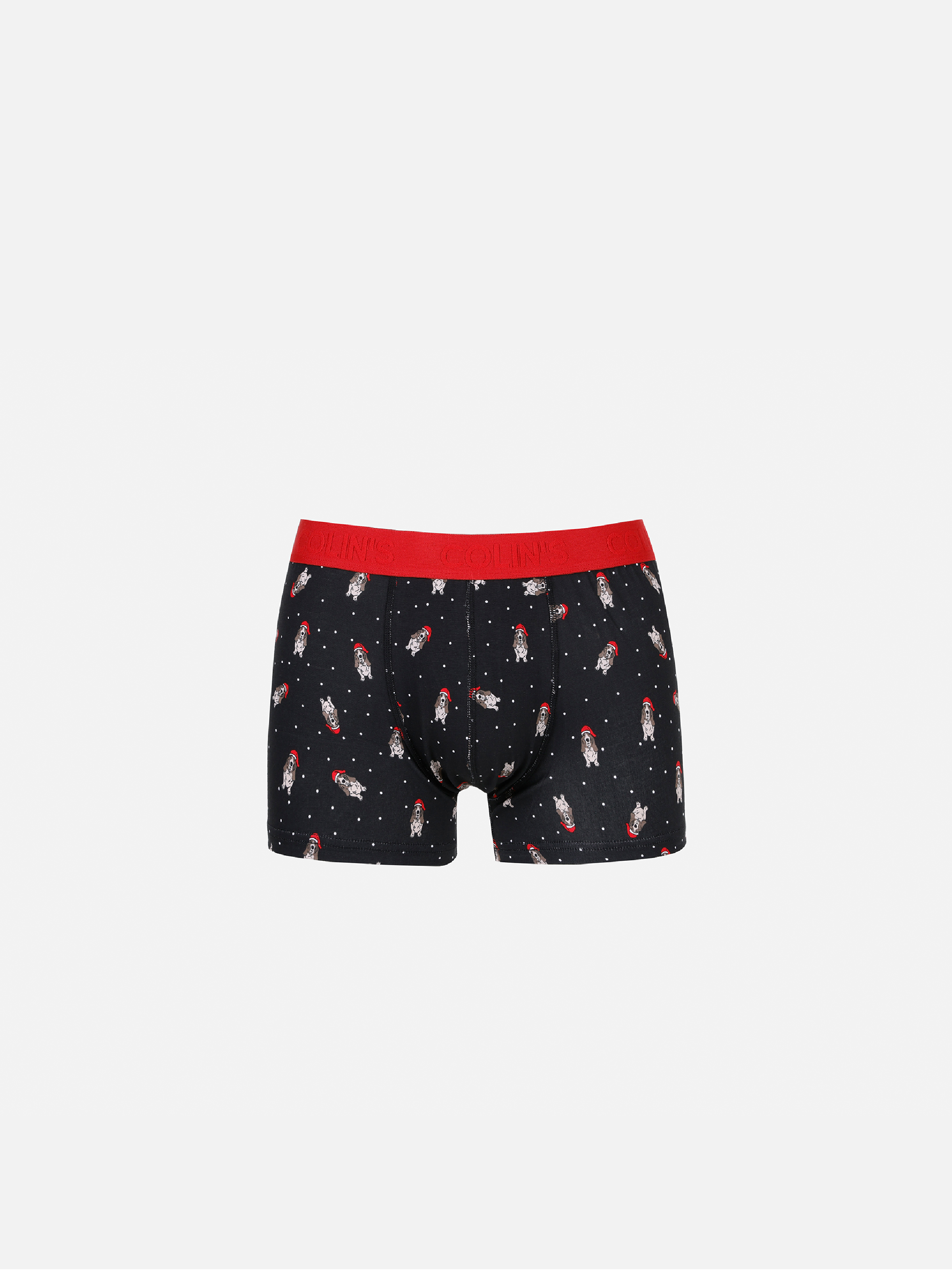 Modern Fit Baskılı Erkek Siyah Boxer