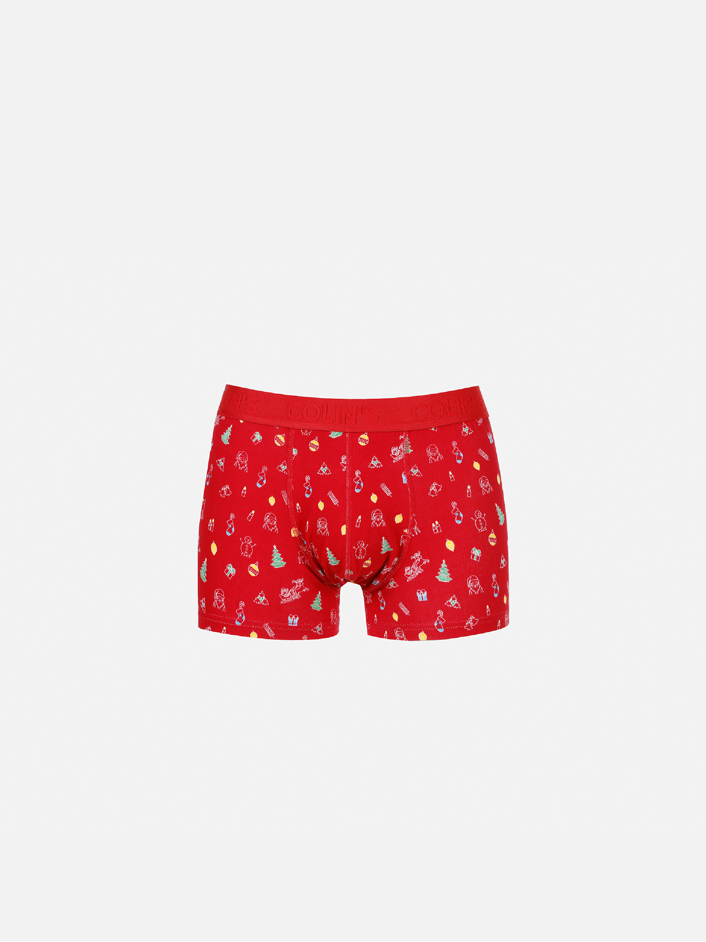 Modern Fit Baskılı Erkek Kirmizi Boxer