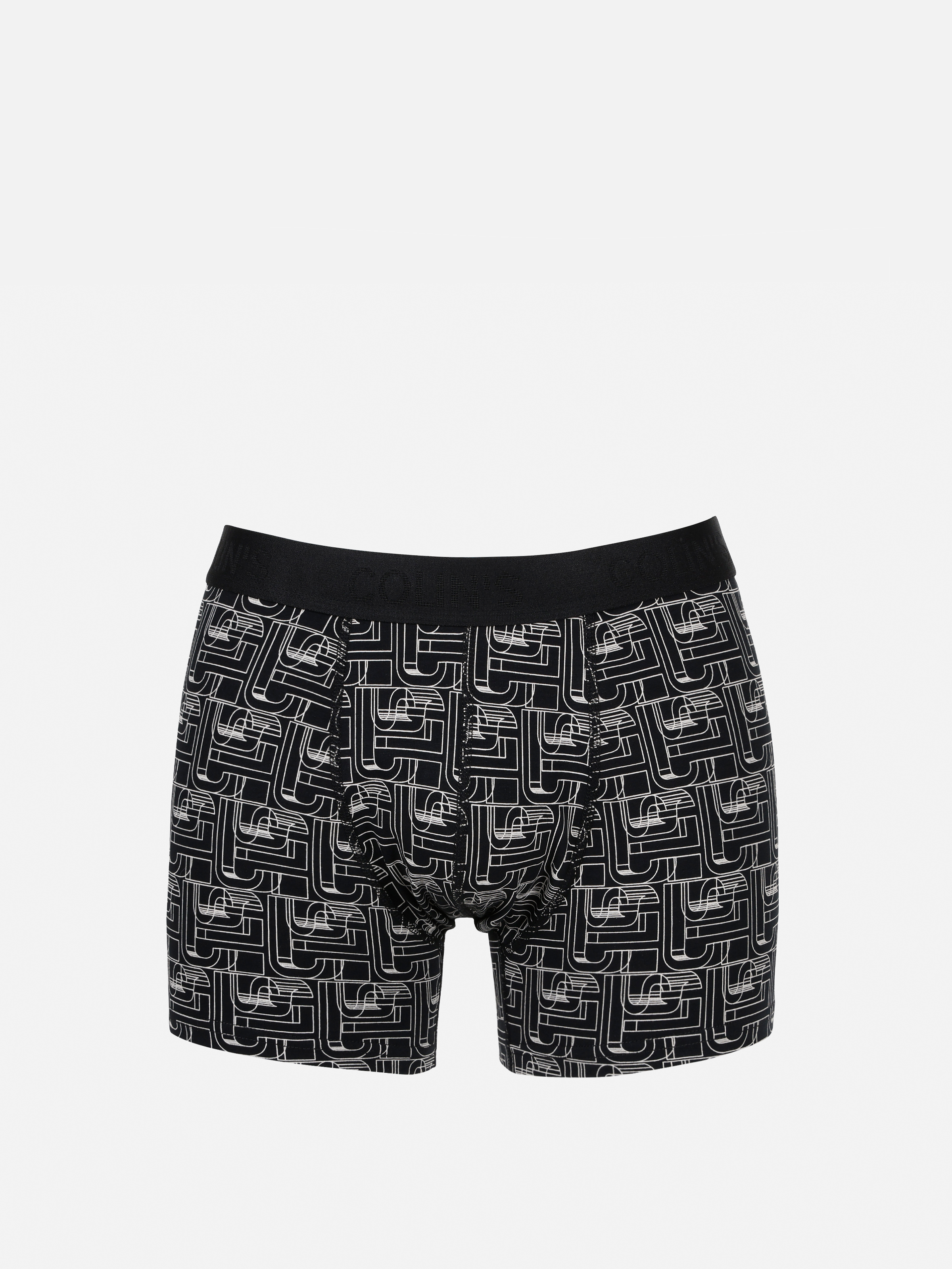Modern Fit Baskılı Erkek Siyah Boxer