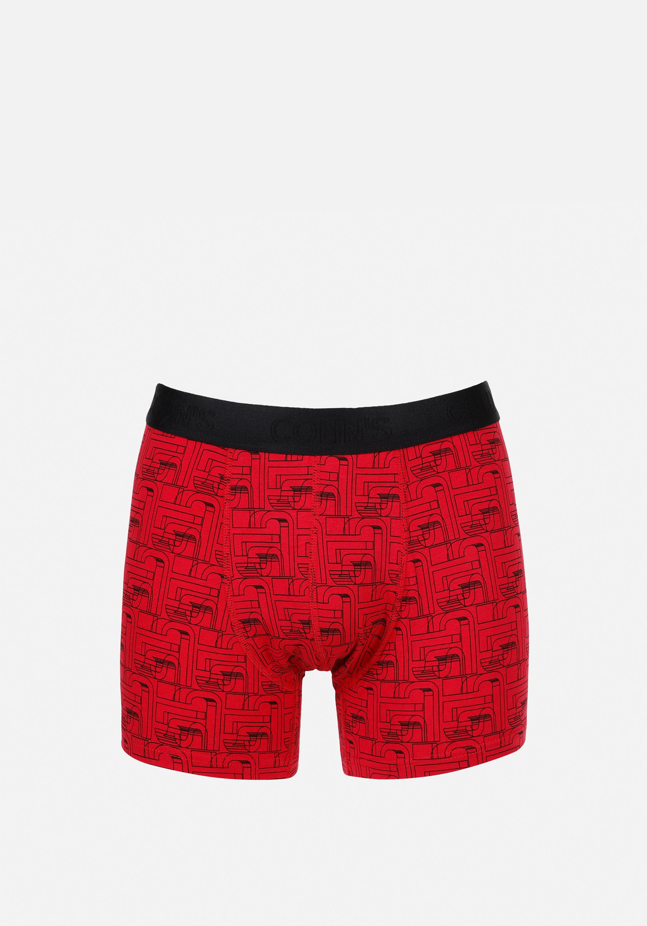Modern Fit Baskılı Erkek Kirmizi Boxer