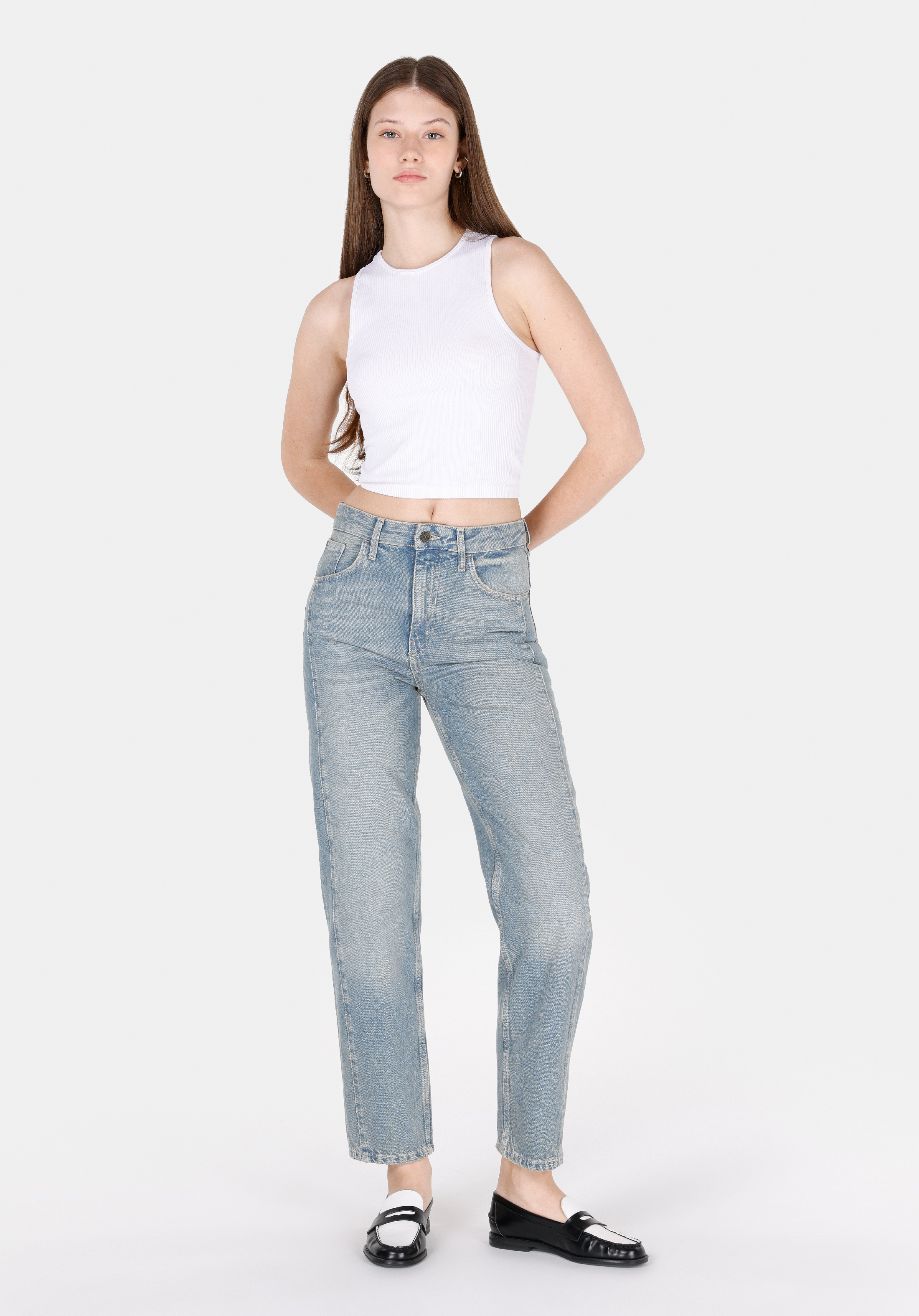 884 Lauren Straight Fit   Kadın Denim Jean Pantolon Cl1072274