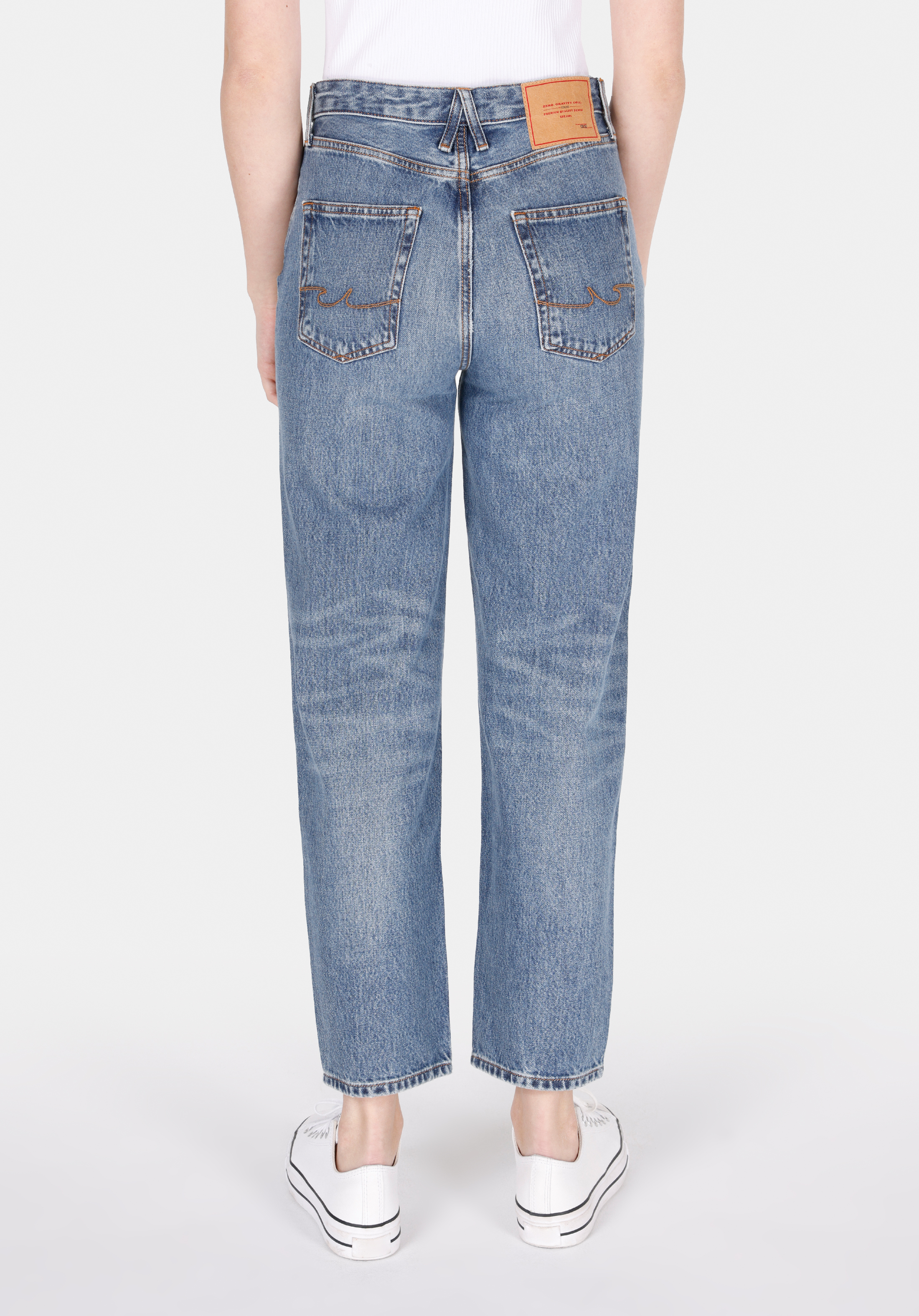 884 Lauren Straight Fit   Kadın Mavi Jean Pantolon Cl1074520