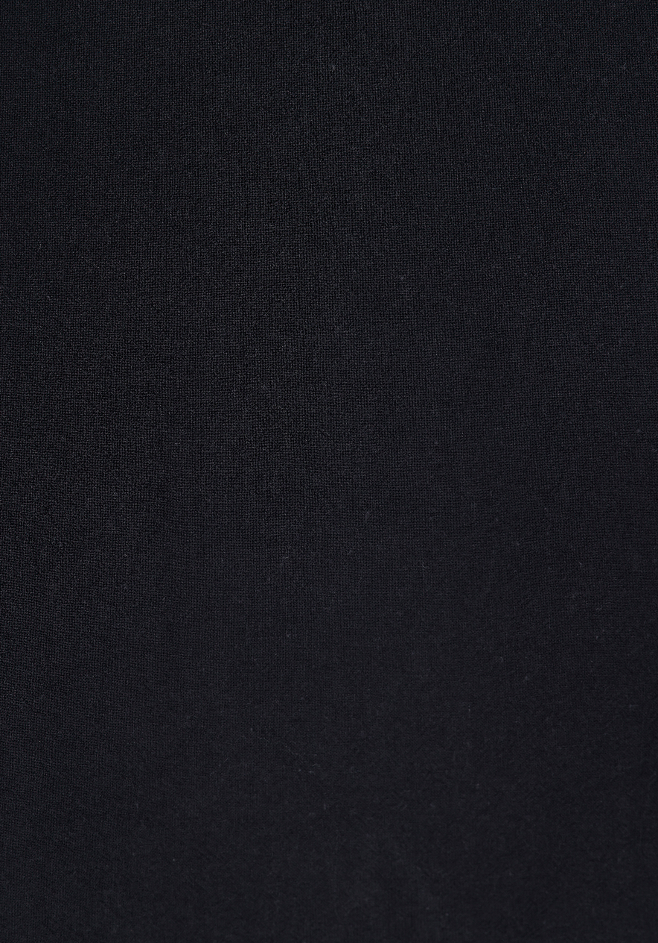 Regular Fit Shirt Neck Düz Erkek Siyah Uzun Kol Gömlek