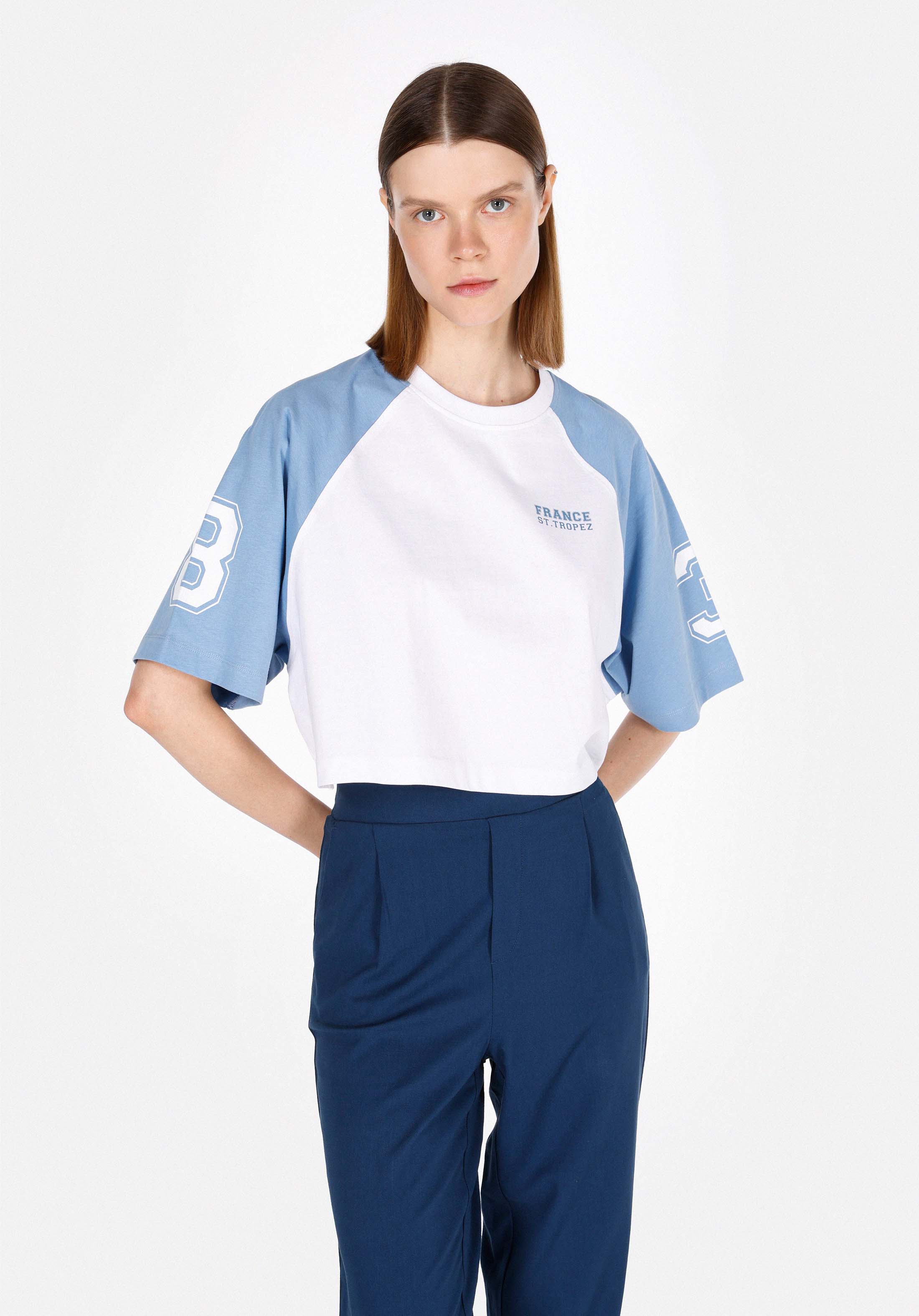 Comfort Fit   Kadın Beyaz Kısa Kol Tişört