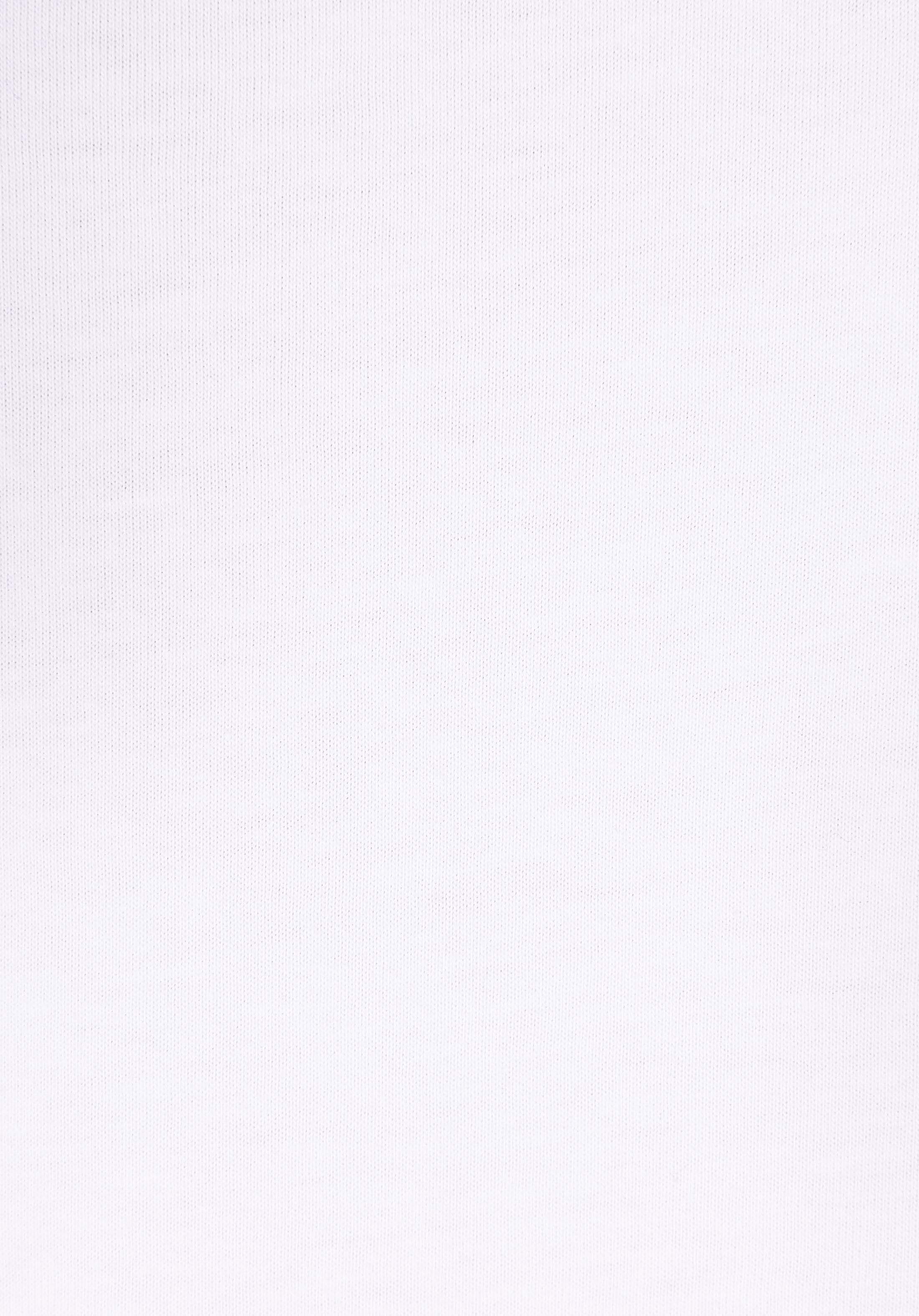 Comfort Fit Yuvarlak Yaka Baskılı Kadın Beyaz Kısa Kol Tişört