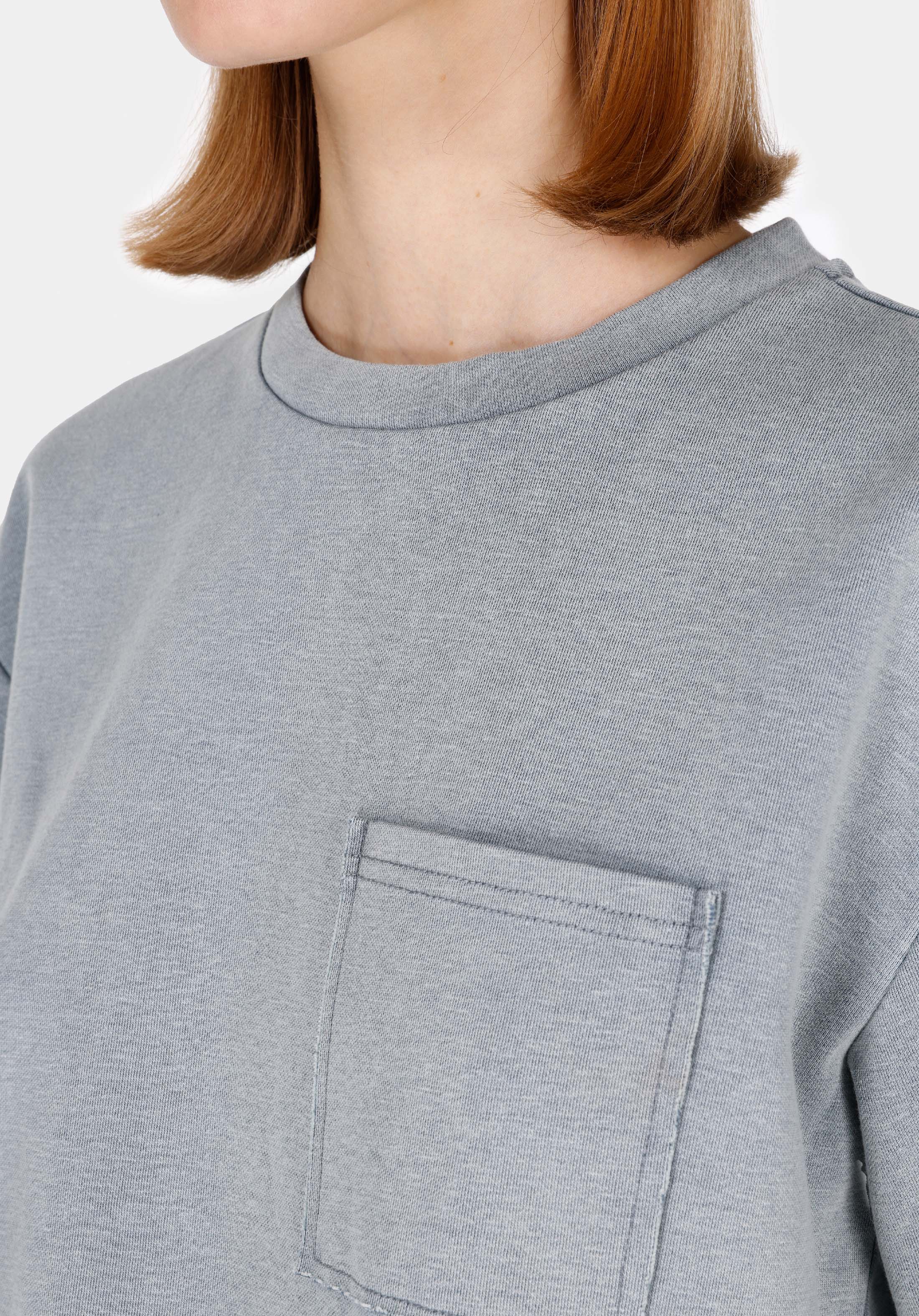 Regular Fit Yuvarlak Yaka Düz Kadın Gri Kısa Kol Tişört