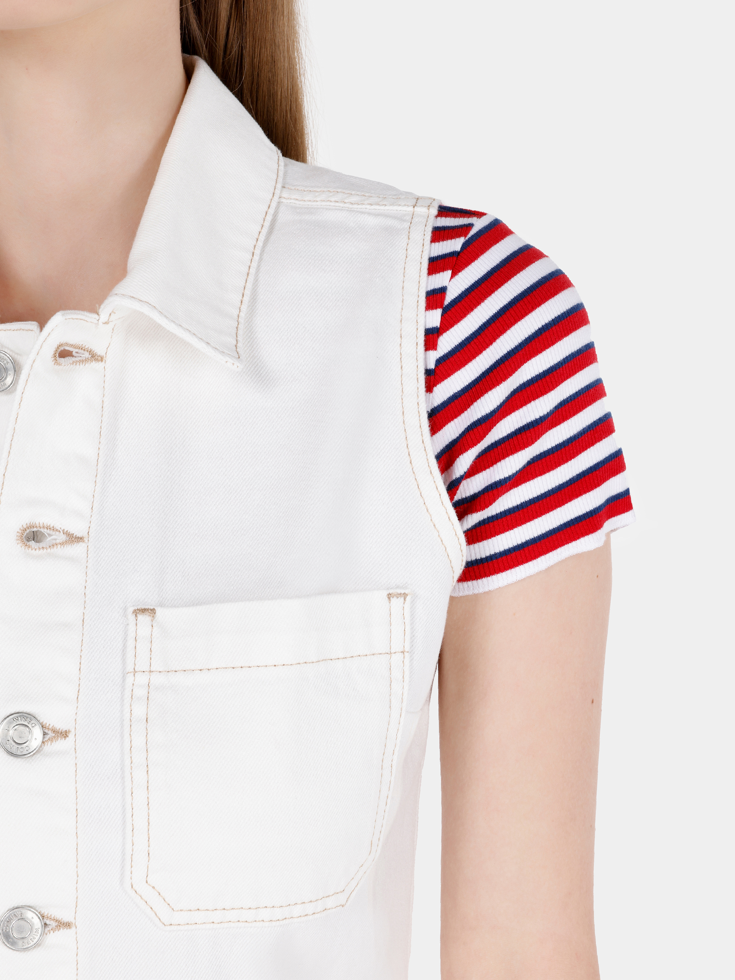 Regular Fit   Kadın Beyaz Jean Pantolon