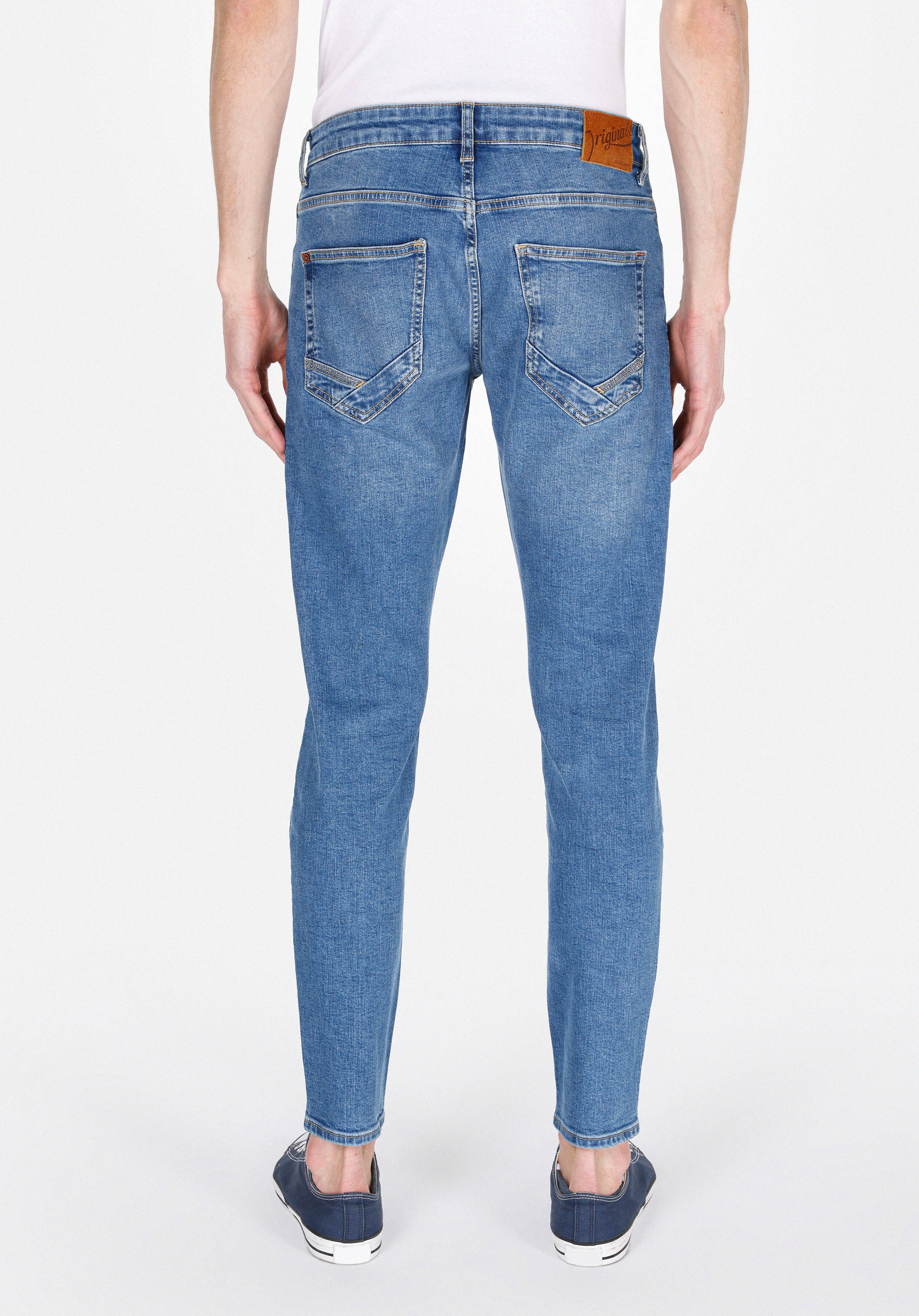 040 Alex Skinny Fit Düşük Bel Dar Paça Erkek Denim Jean Pantolon