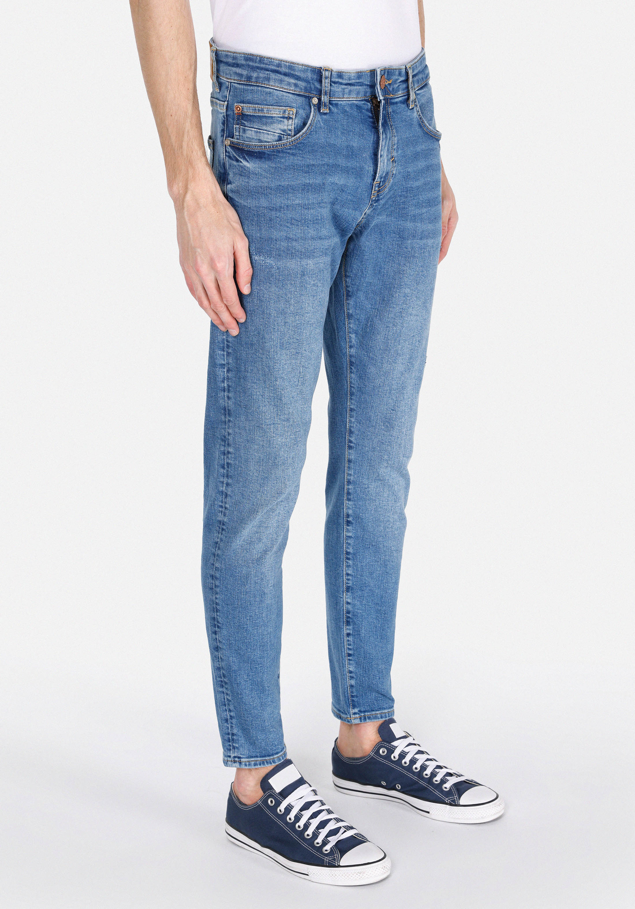 040 Alex Skinny Fit Düşük Bel Dar Paça Erkek Denim Jean Pantolon