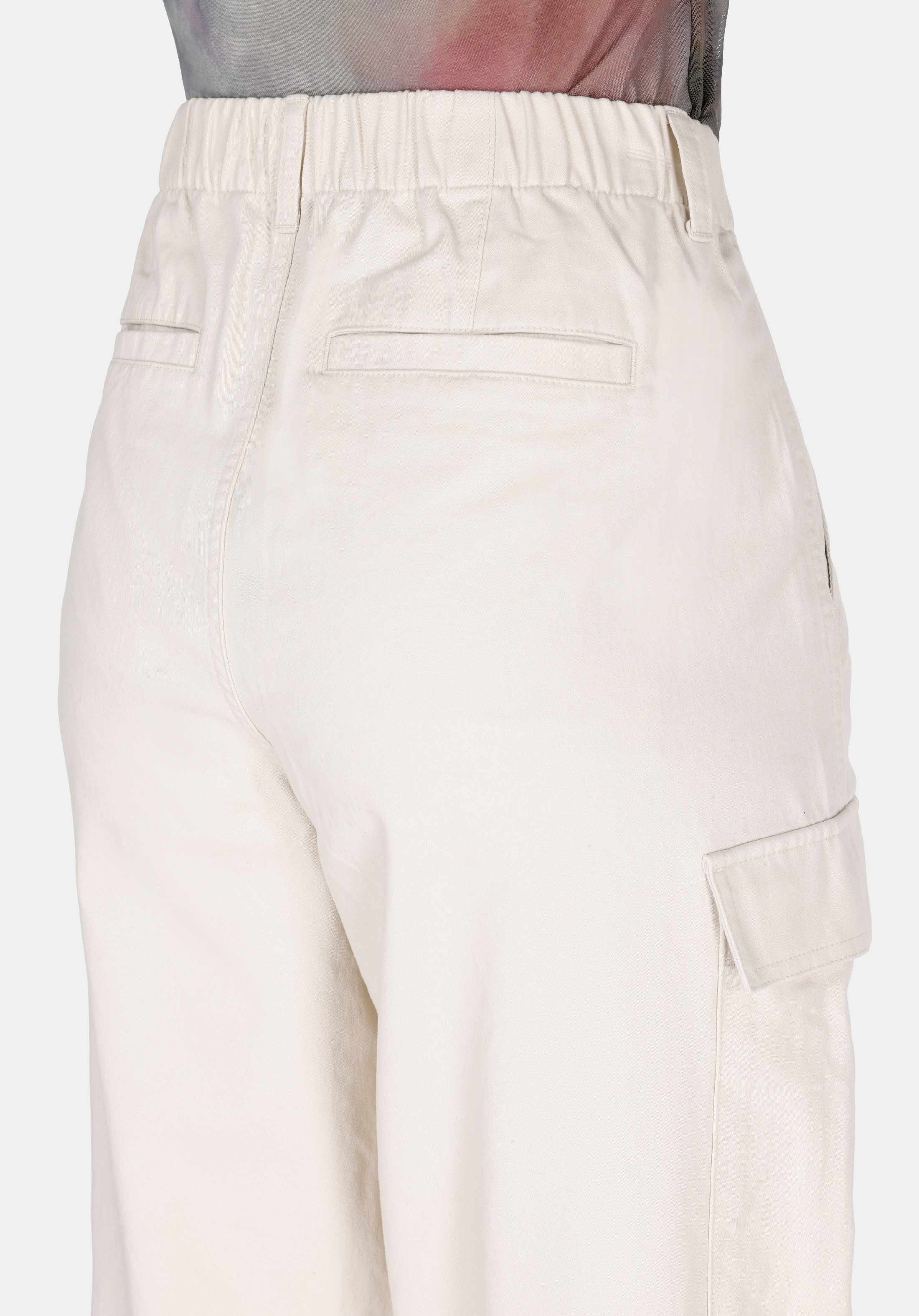 Regular Fit Yüksel Bel Geniş Paça Kadın Bej  Pantolon
