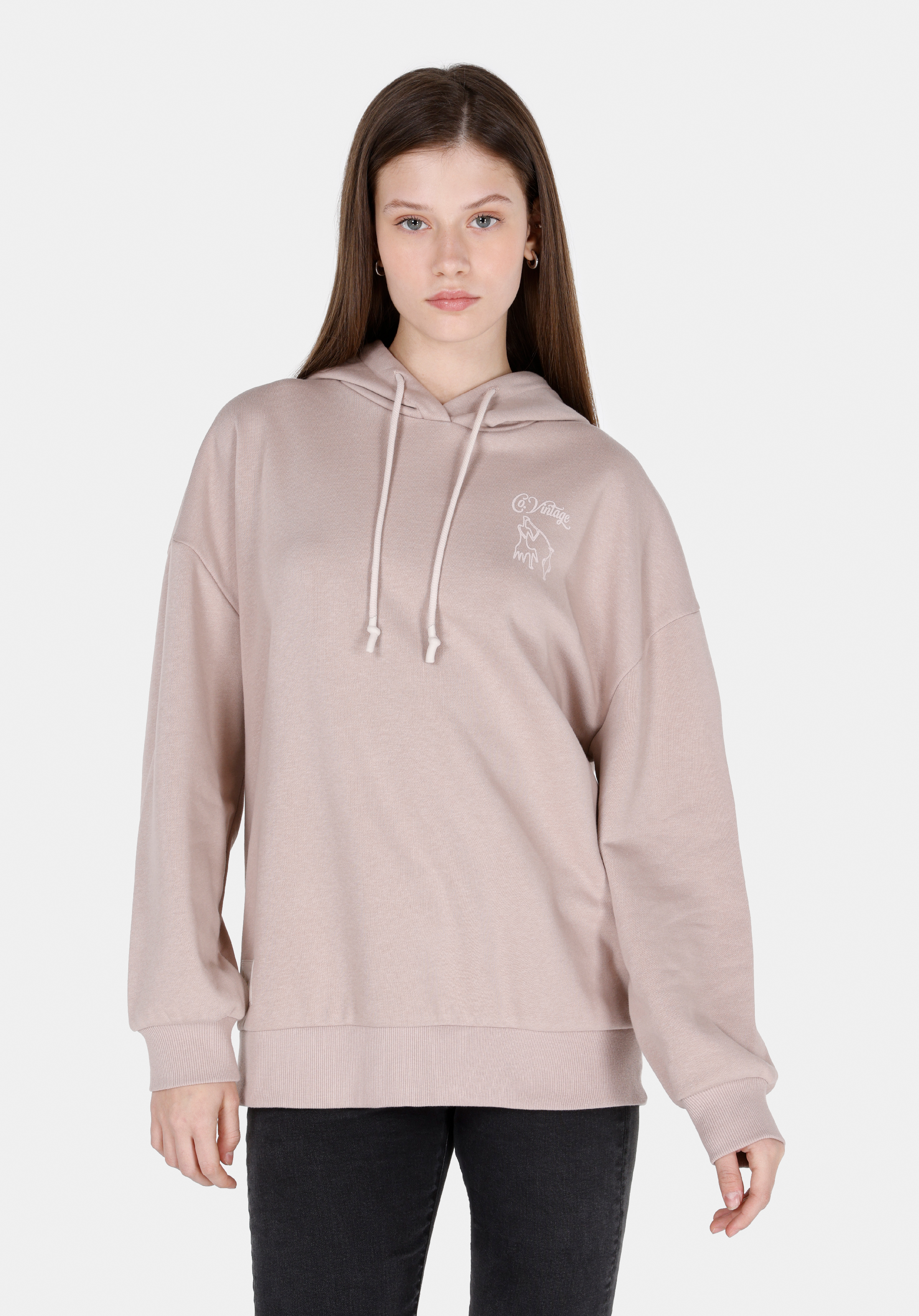 Regular Fit Kapüşonlu Baskılı Kadın  Sweatshirt