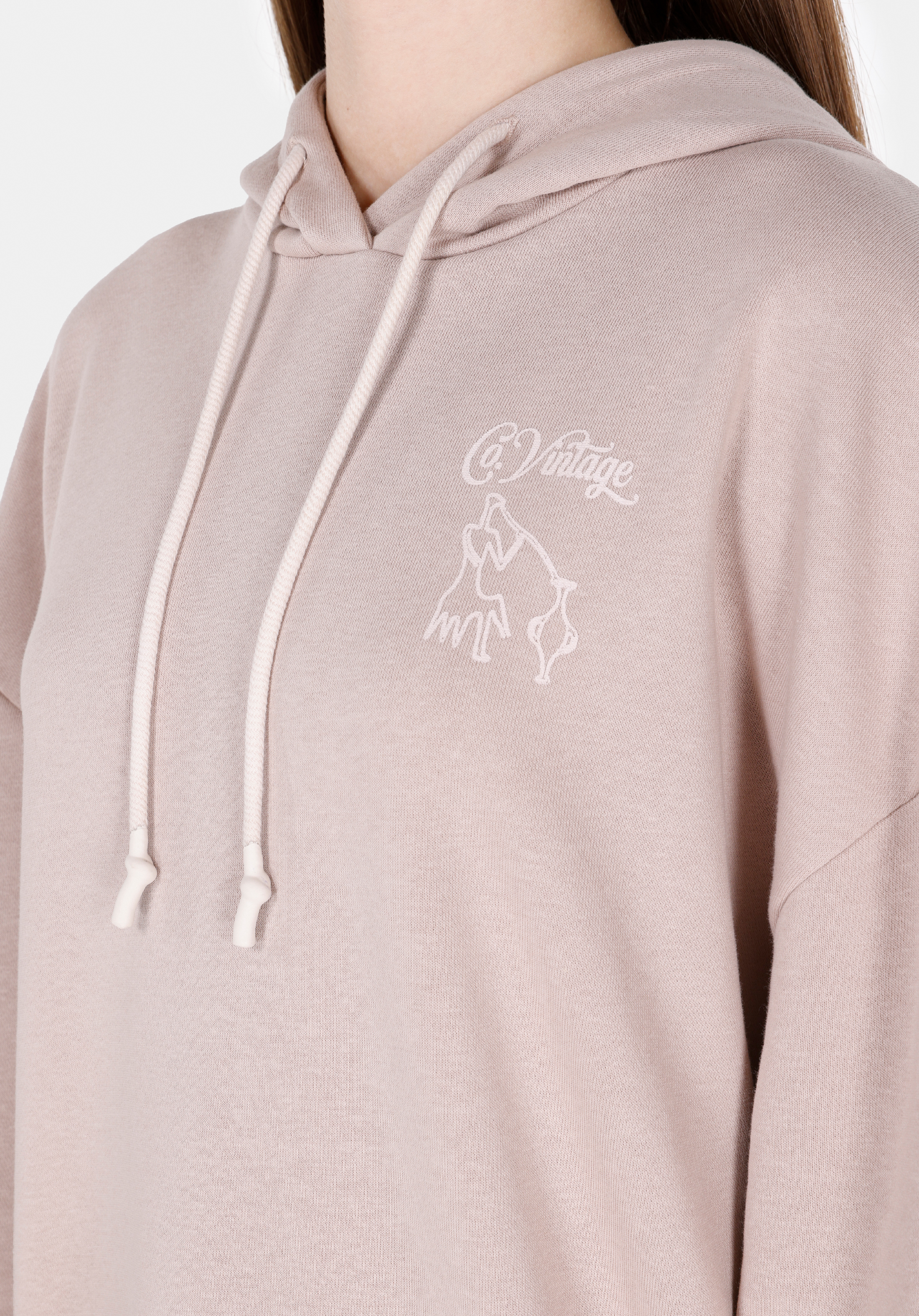 Regular Fit Kapüşonlu Baskılı Kadın  Sweatshirt