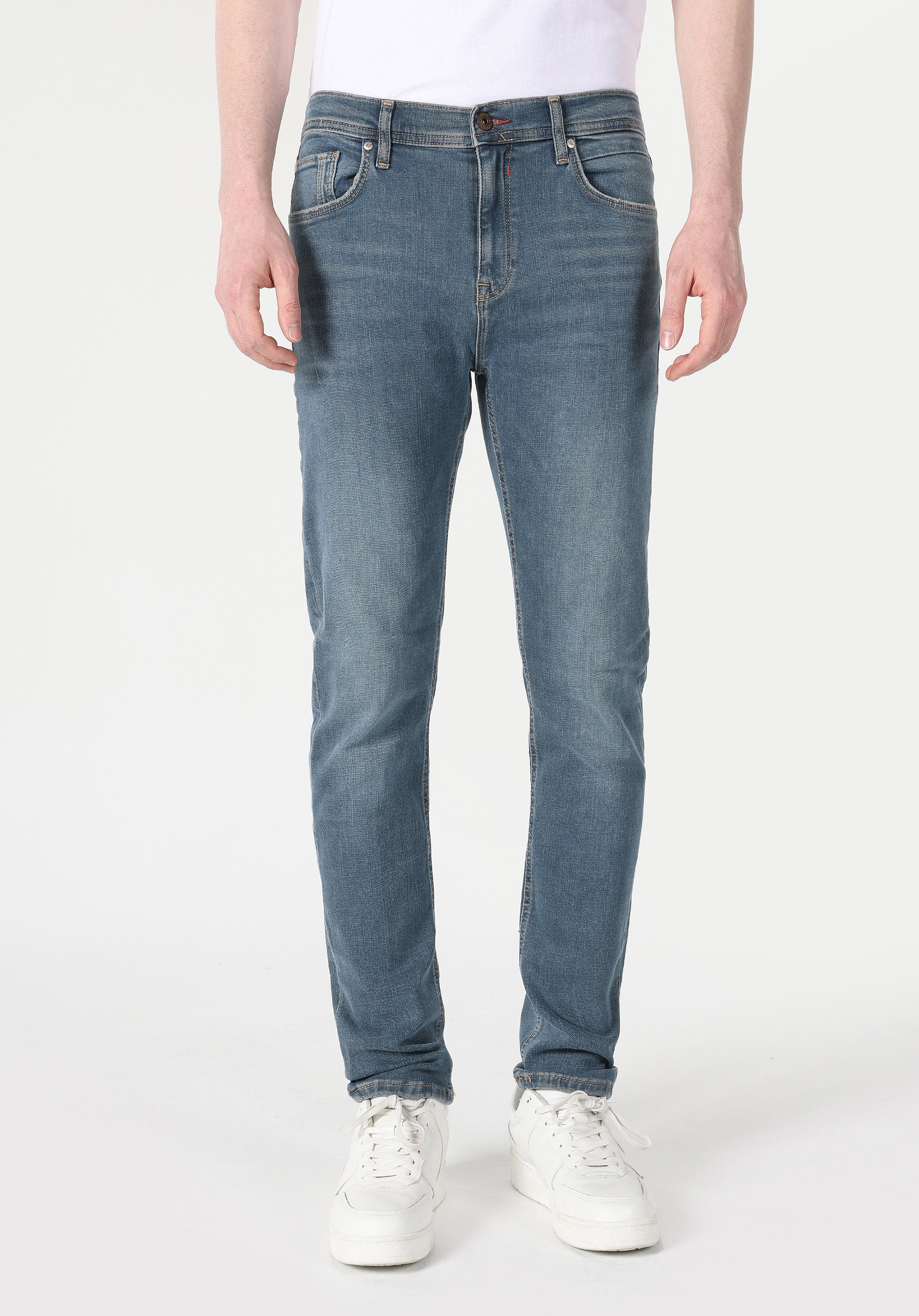 035 Ryan Skinny Fit Yüksel Bel Dar Paça Erkek Siyah Jean Pantolon Cl1062297