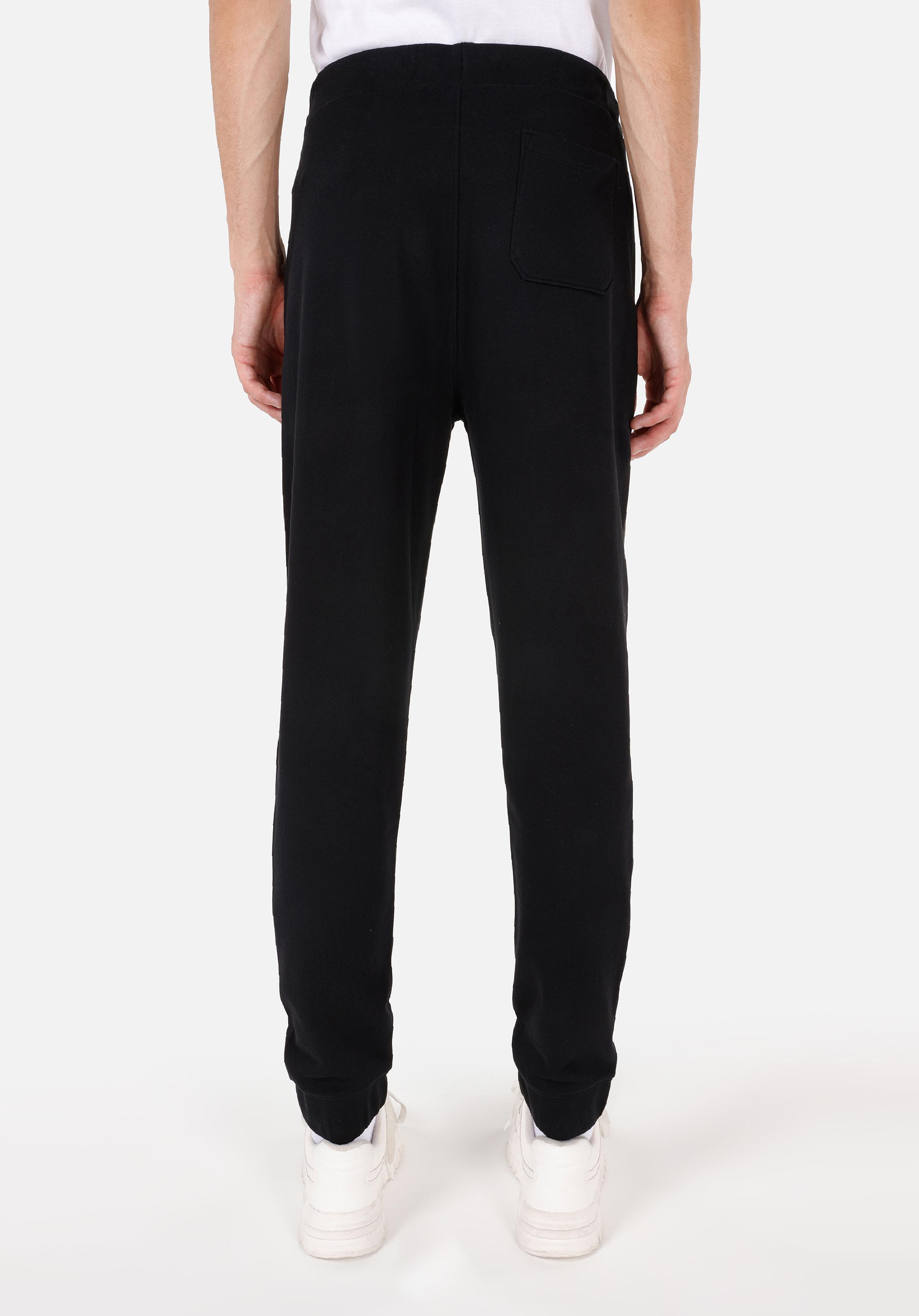 Slim Fit Orta Bel  Erkek Siyah Eşofman Altı