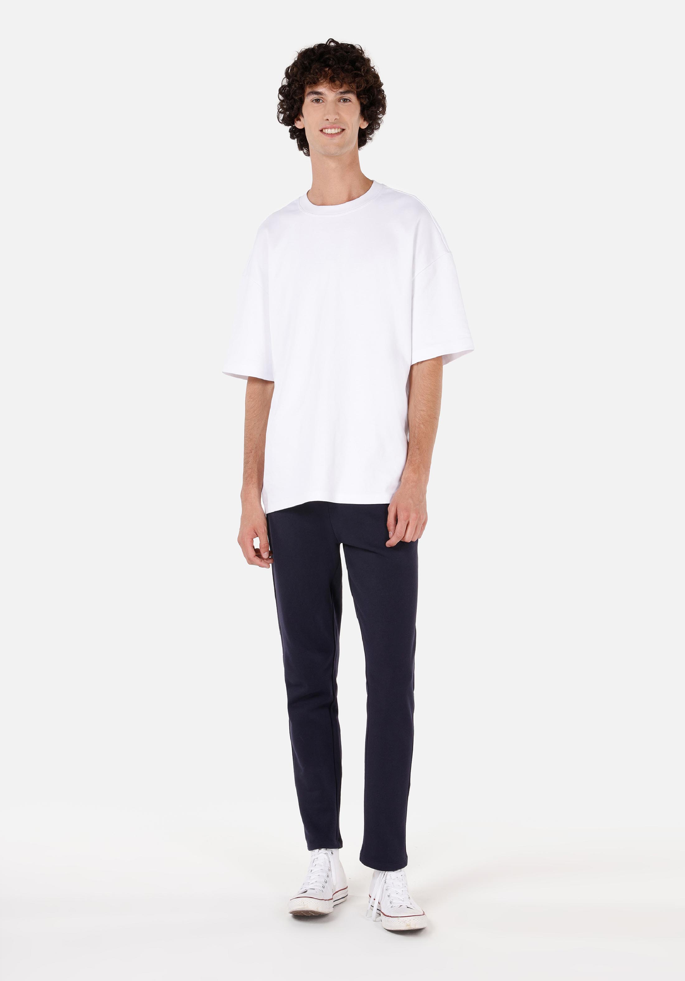 Slim Fit Orta Bel Düz Erkek Lacivert Eşofman Altı