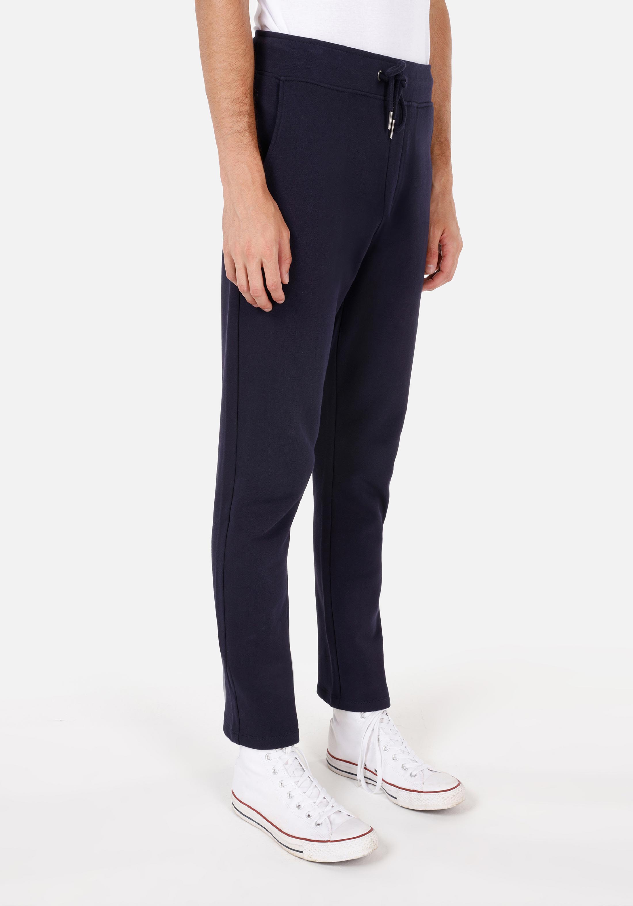 Slim Fit Orta Bel Düz Erkek Lacivert Eşofman Altı