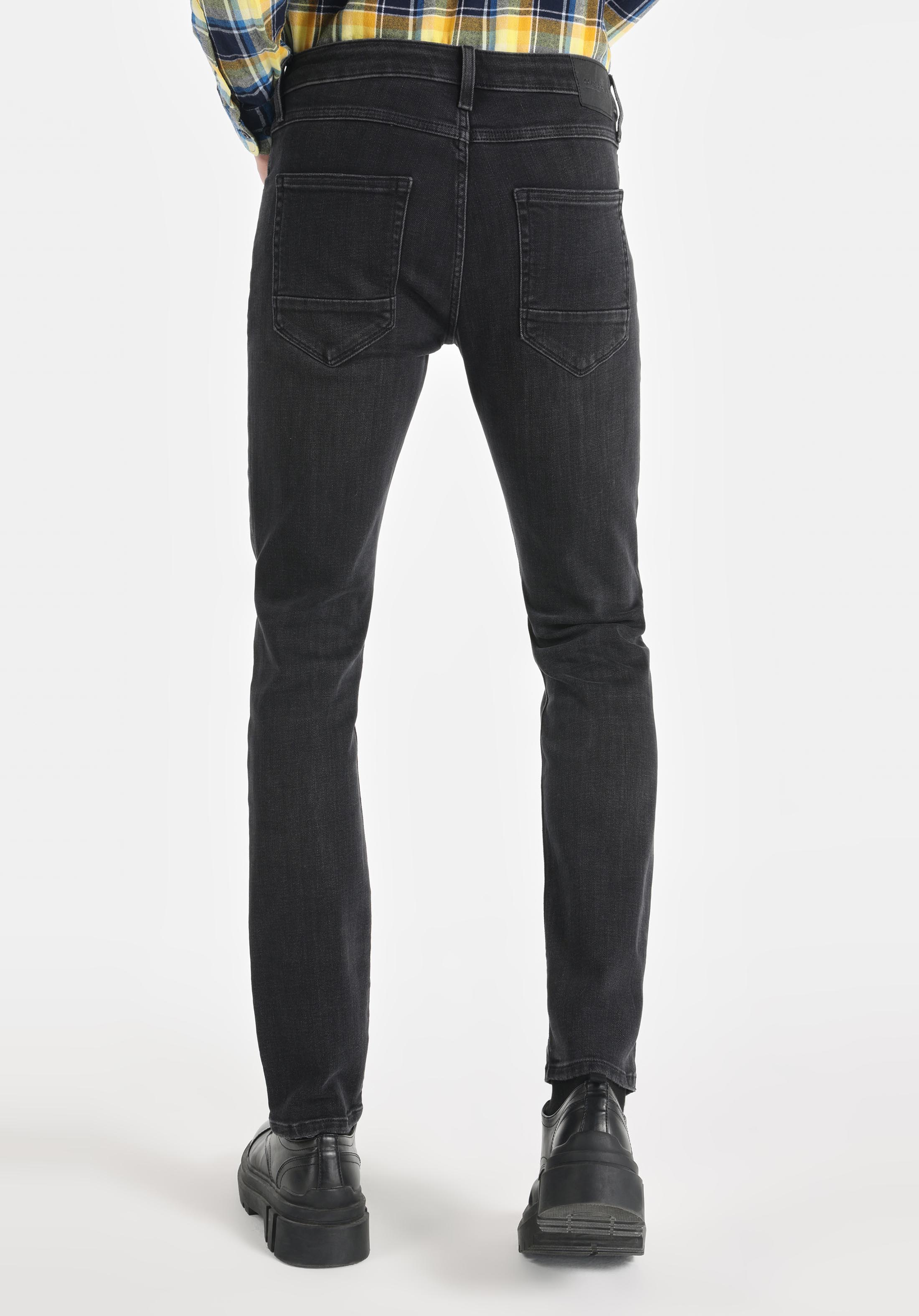 Straight Fit Düşük Bel Düz Paça Erkek Siyah Jean Pantolon