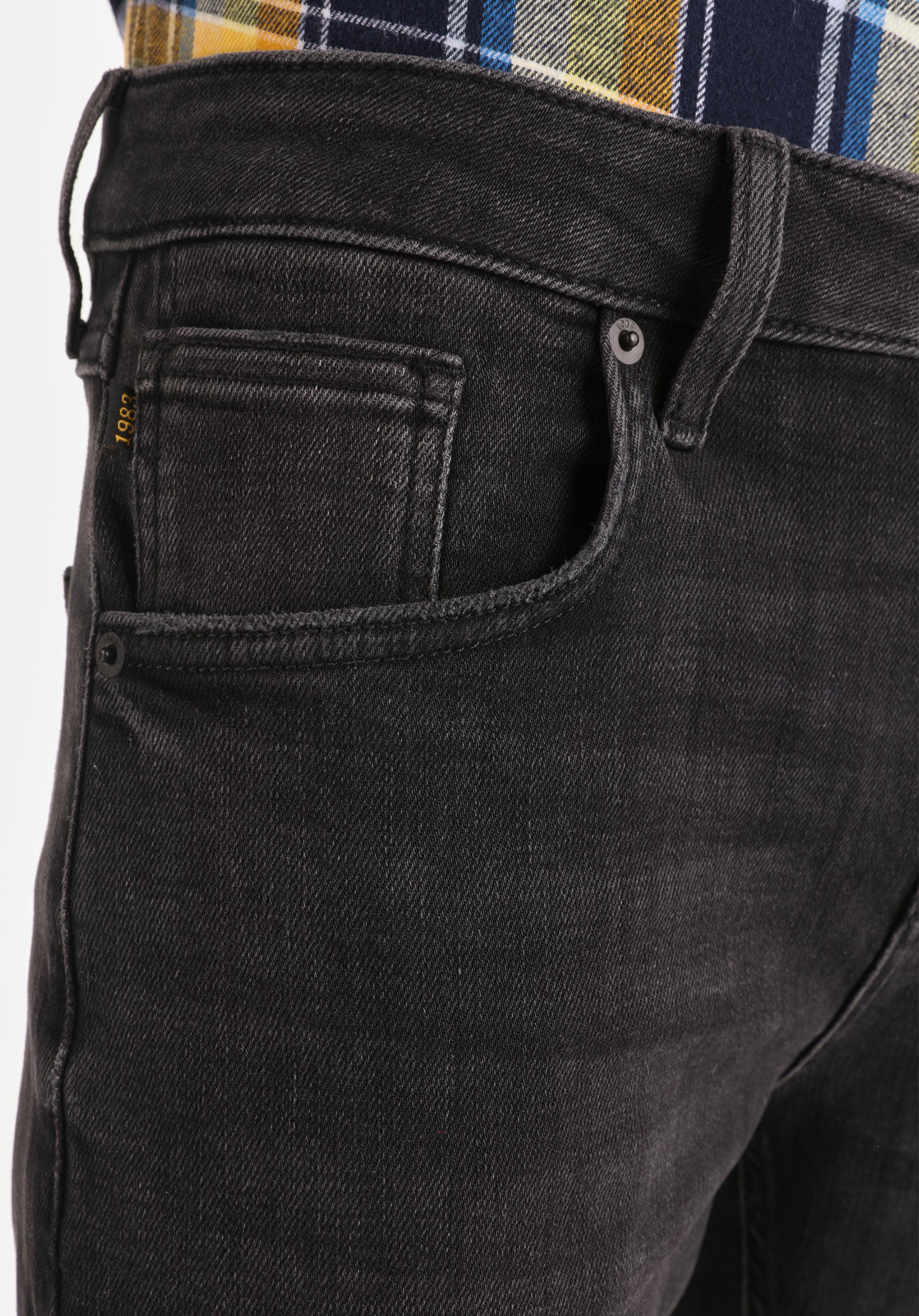 Straight Fit Düşük Bel Düz Paça Erkek Siyah Jean Pantolon