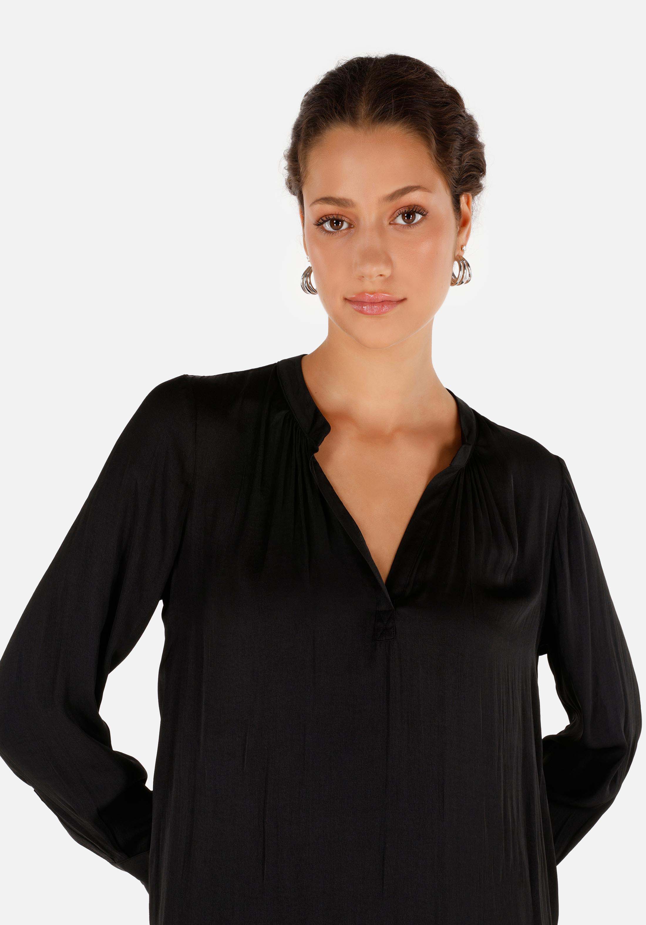 Regular Fit   Kadın Siyah  Gömlek