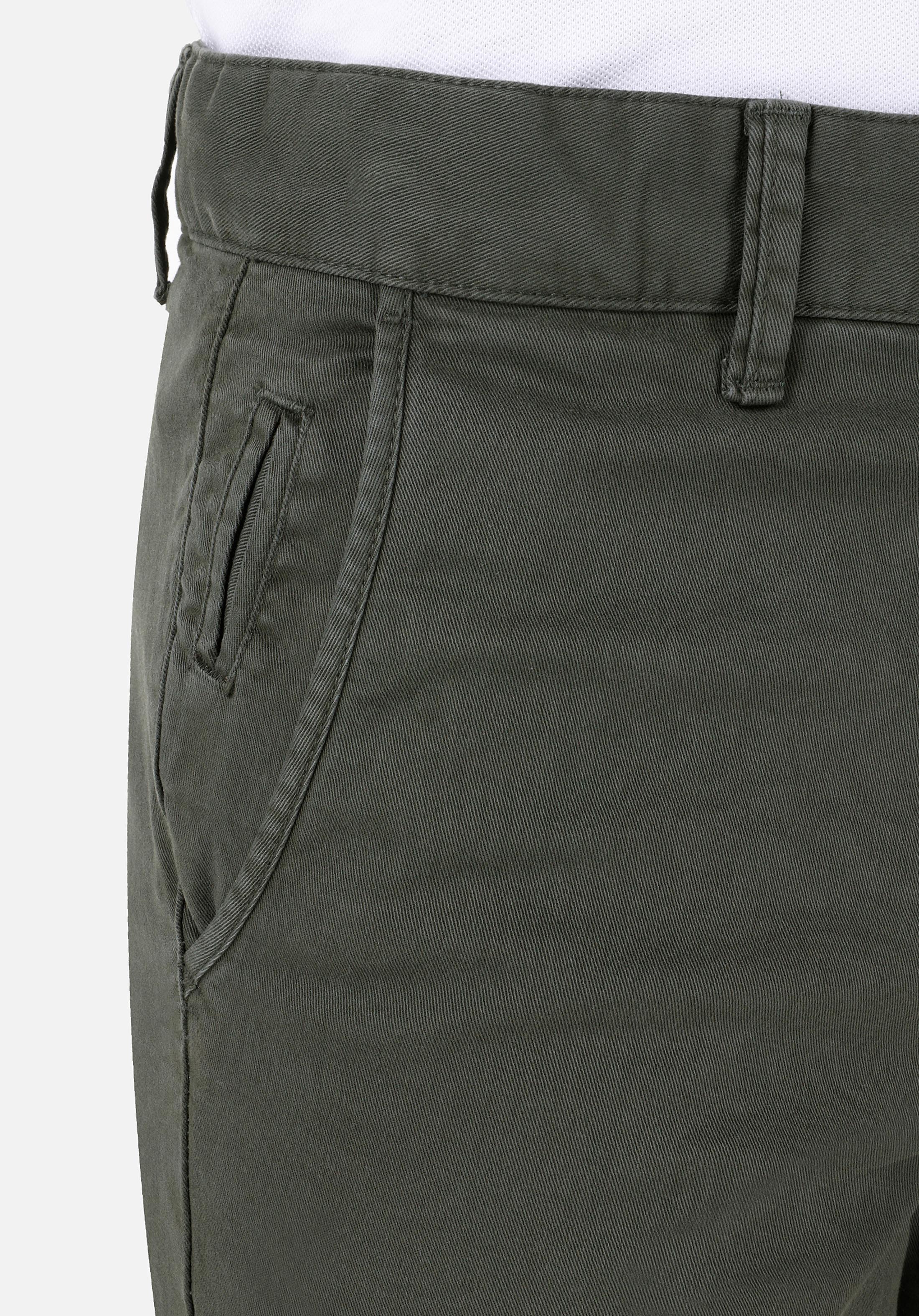 Slim Fit Orta Bel Düz Paça Erkek Yeşil  Pantolon