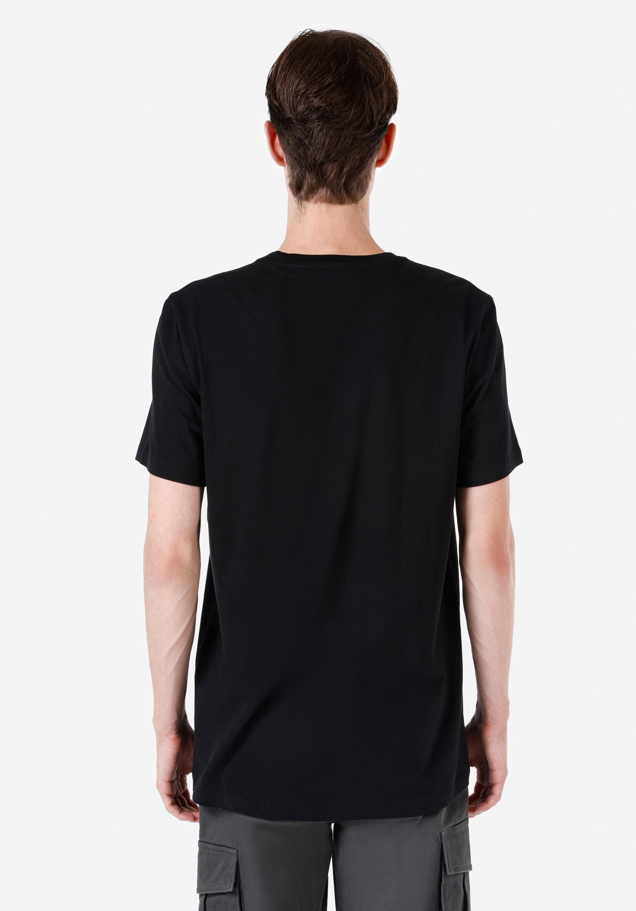 Regular Fit Yuvarlak Yaka Düz Erkek Siyah Kısa Kol Tişört