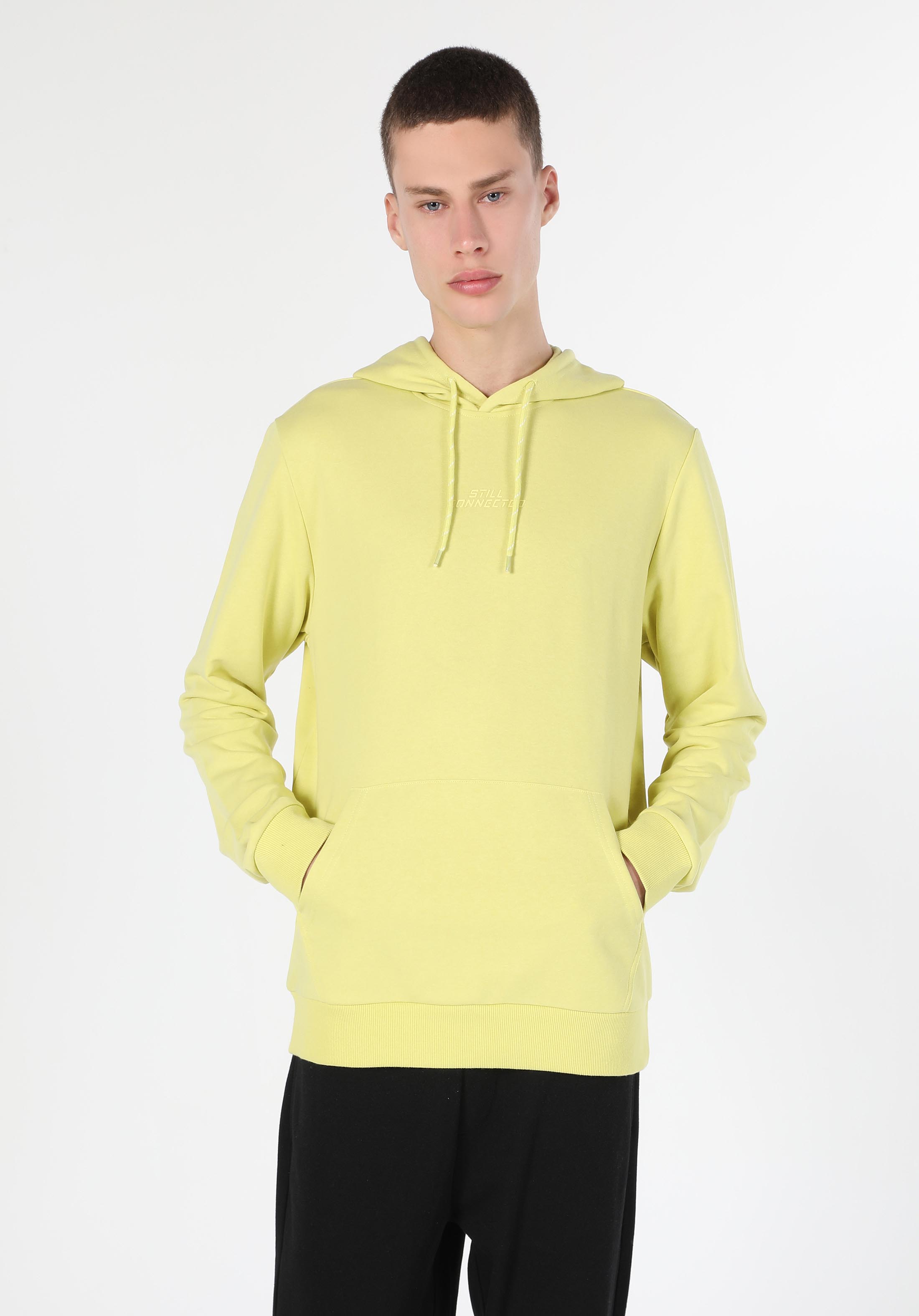 Regular Fit   Erkek Yeşil Sweatshirt