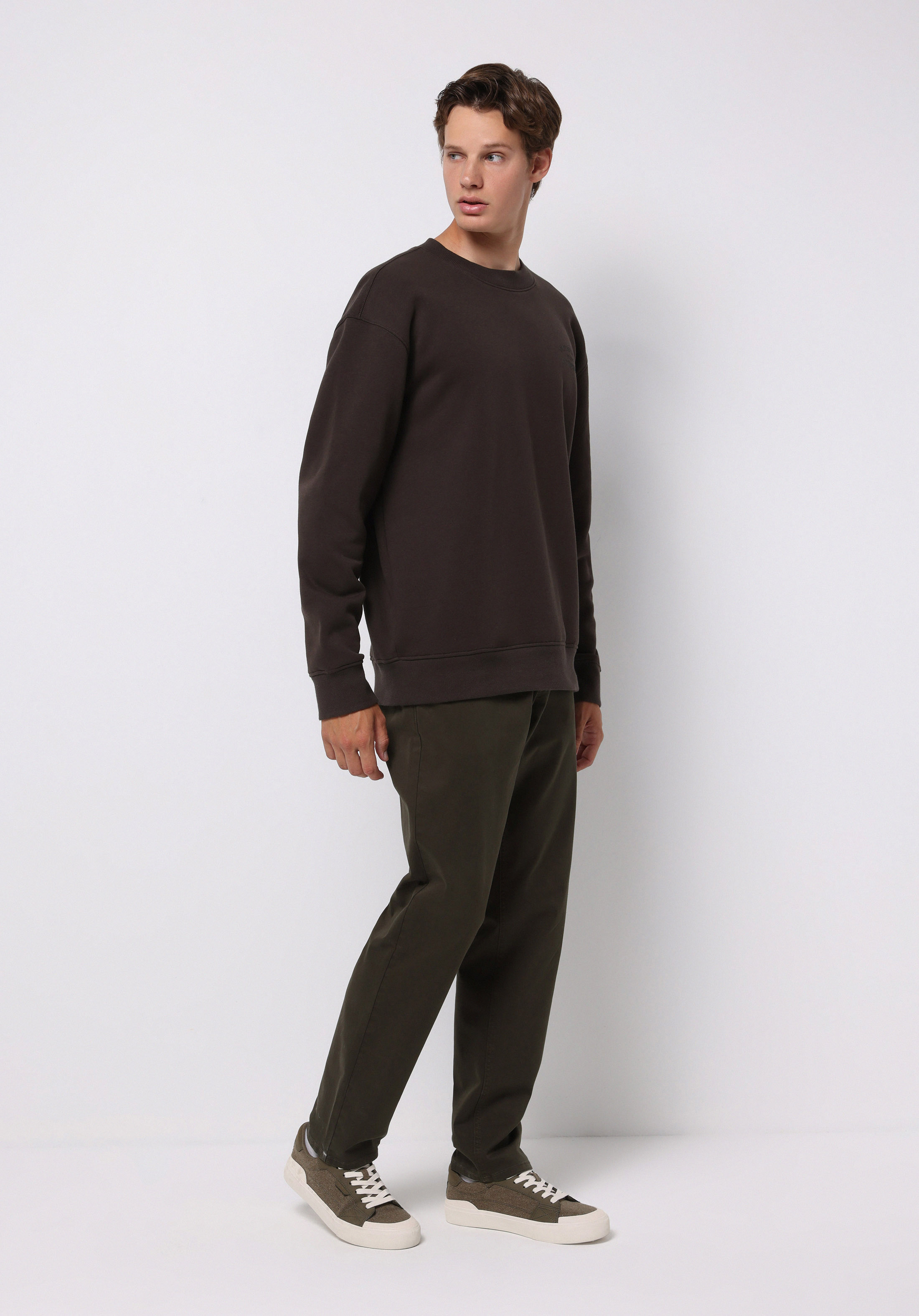 Regular Fit Orta Bel Düz Paça Erkek Yeşil  Pantolon