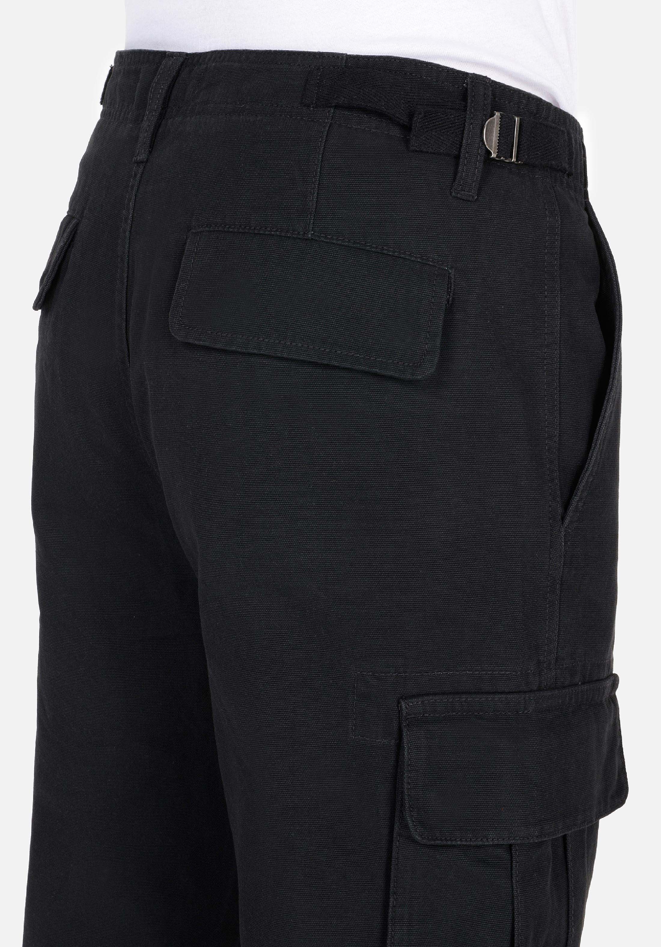 Comfort Fit Orta Bel Düz Paça Erkek Siyah  Pantolon