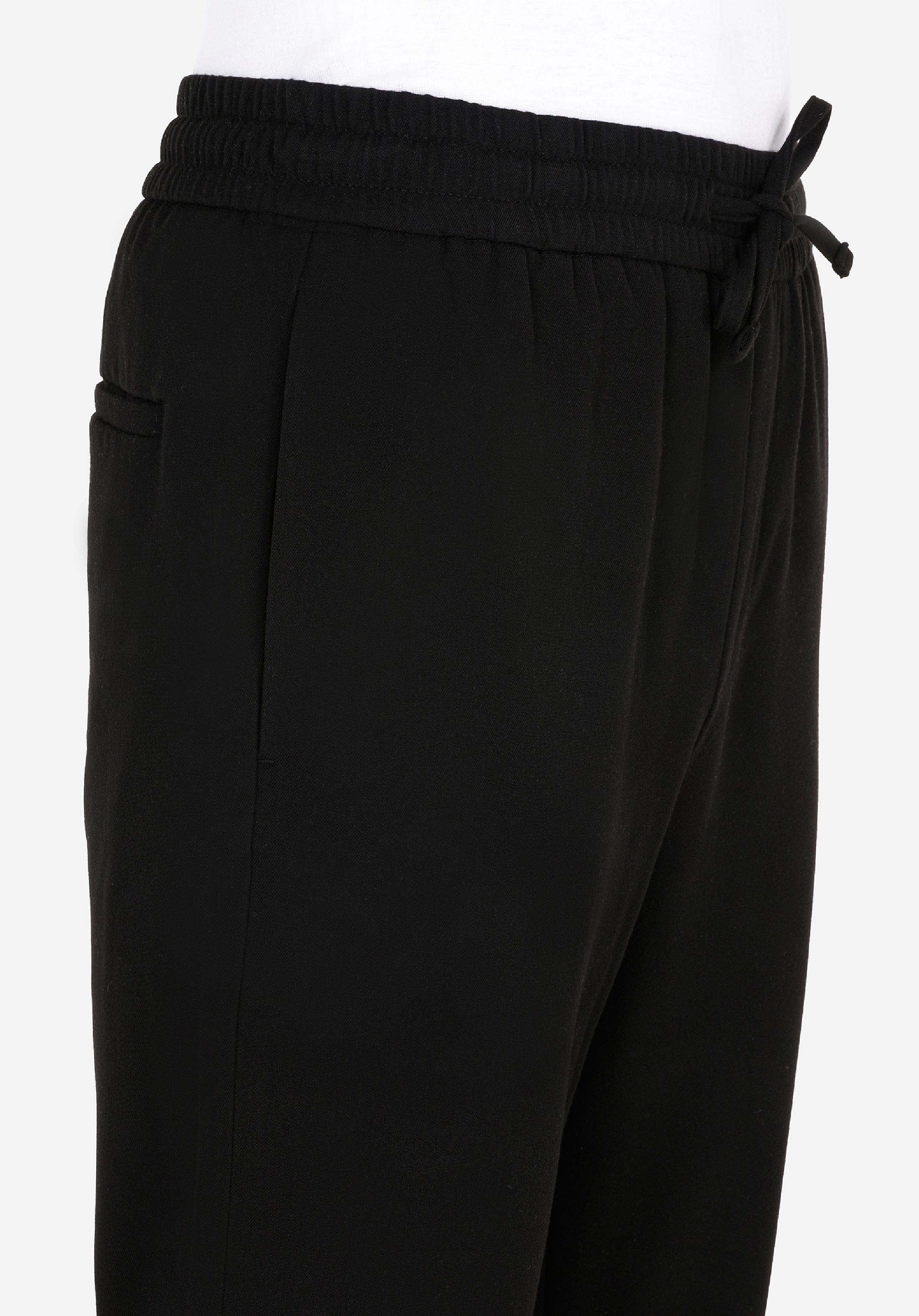 Regular Fit Orta Bel Düz Paça Erkek Siyah  Pantolon