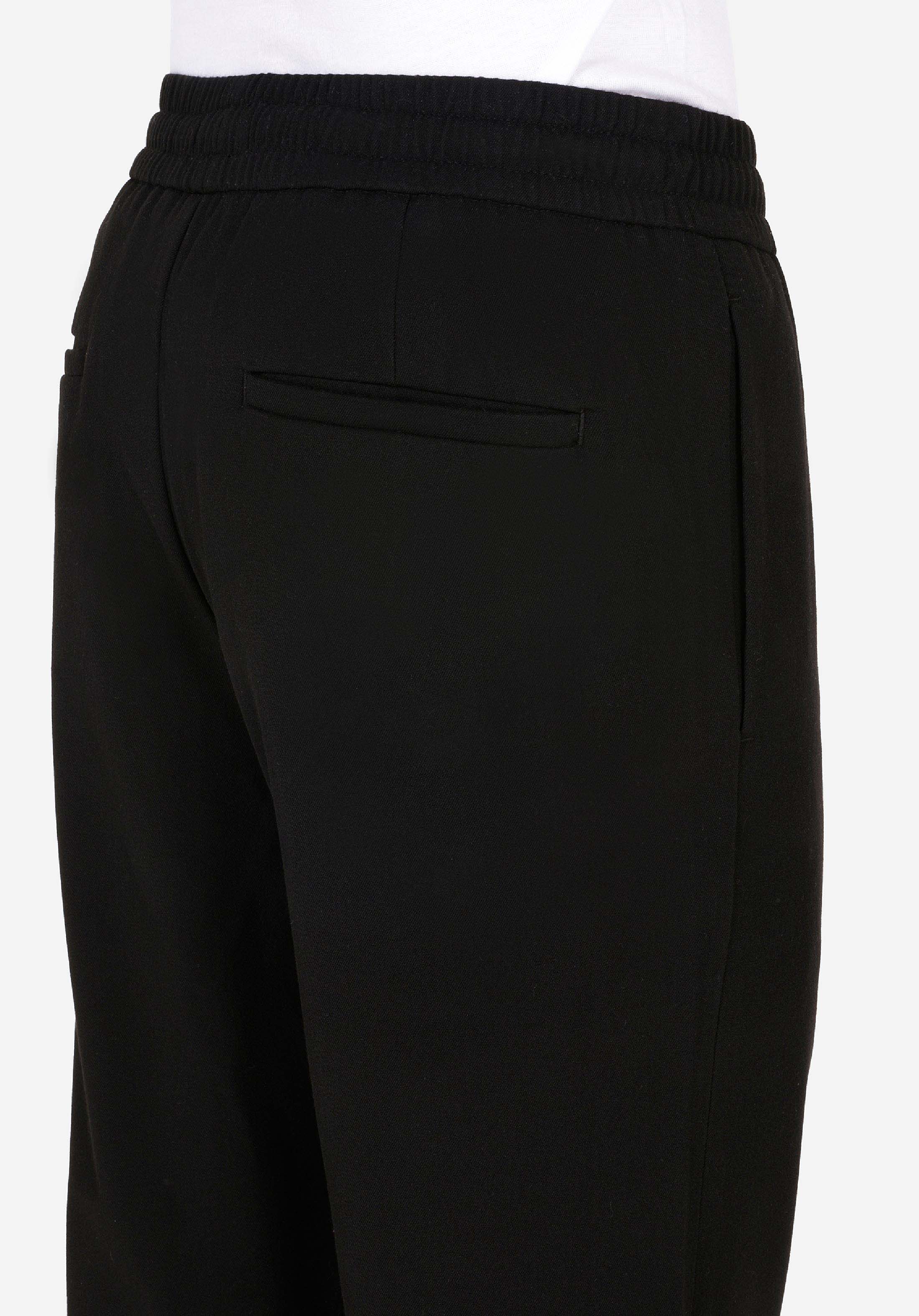 Regular Fit Orta Bel Düz Paça Erkek Siyah  Pantolon