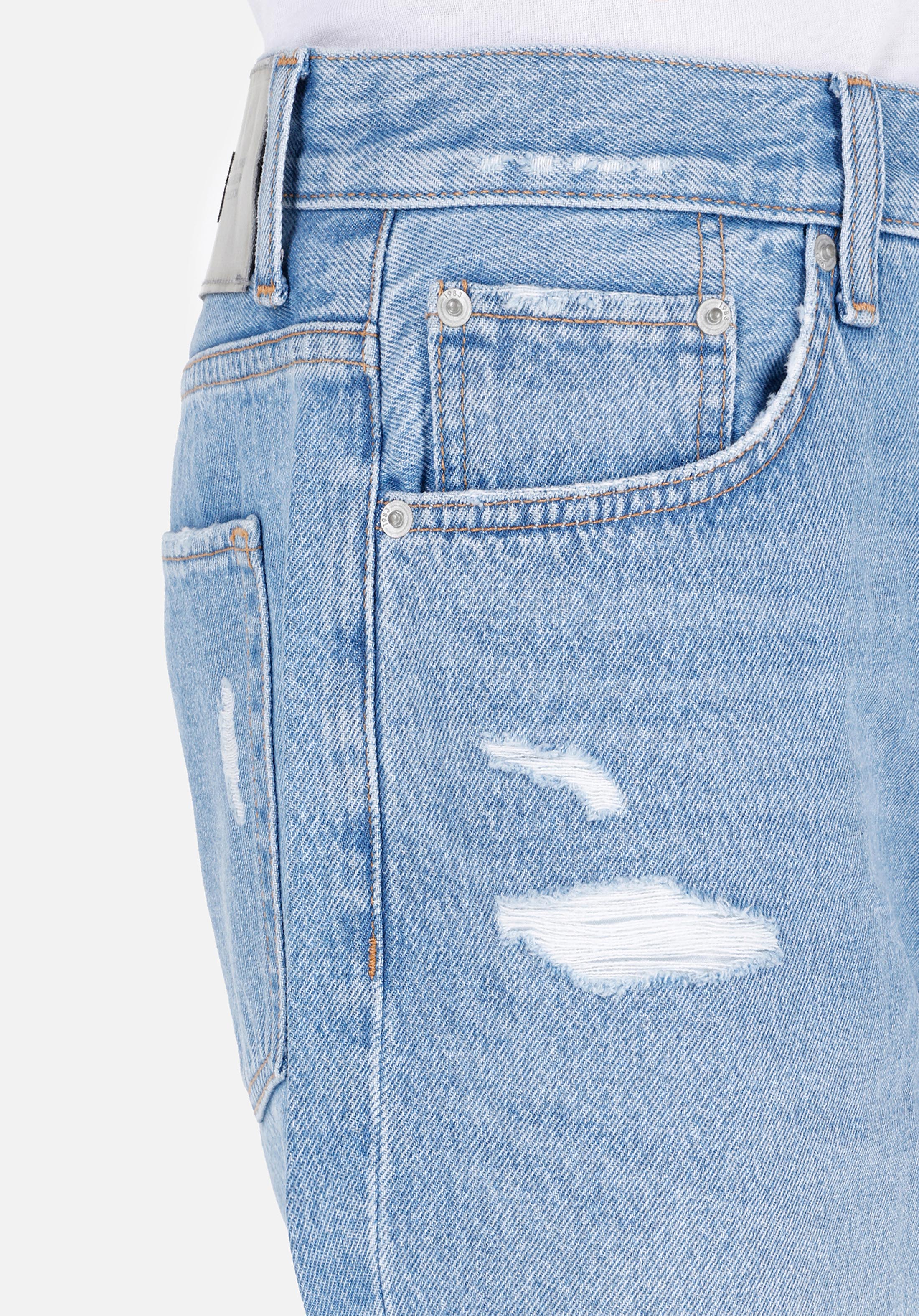 Loose Straight Fit Orta Bel  Erkek Siyah Jean Şort
