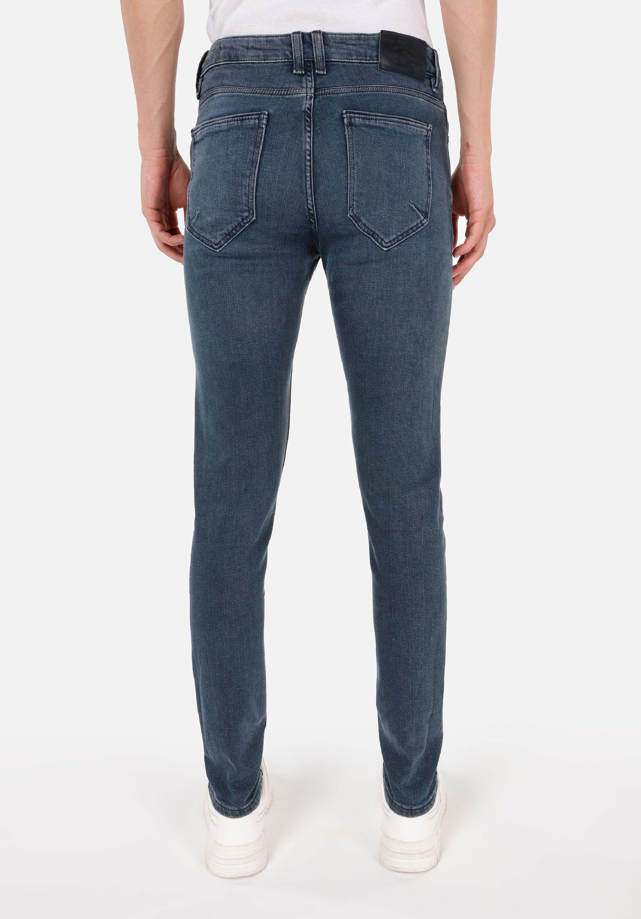 Slim Fit Düşük Bel Dar Paça Erkek Koyu İndigo Jean Pantolon