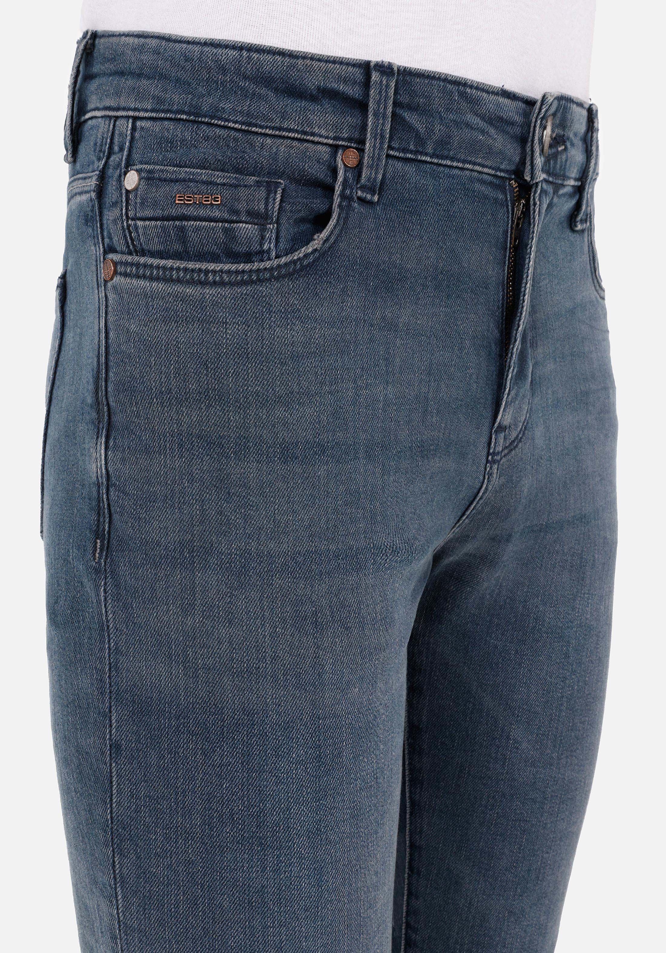 Slim Fit Düşük Bel Dar Paça Erkek Koyu İndigo Jean Pantolon