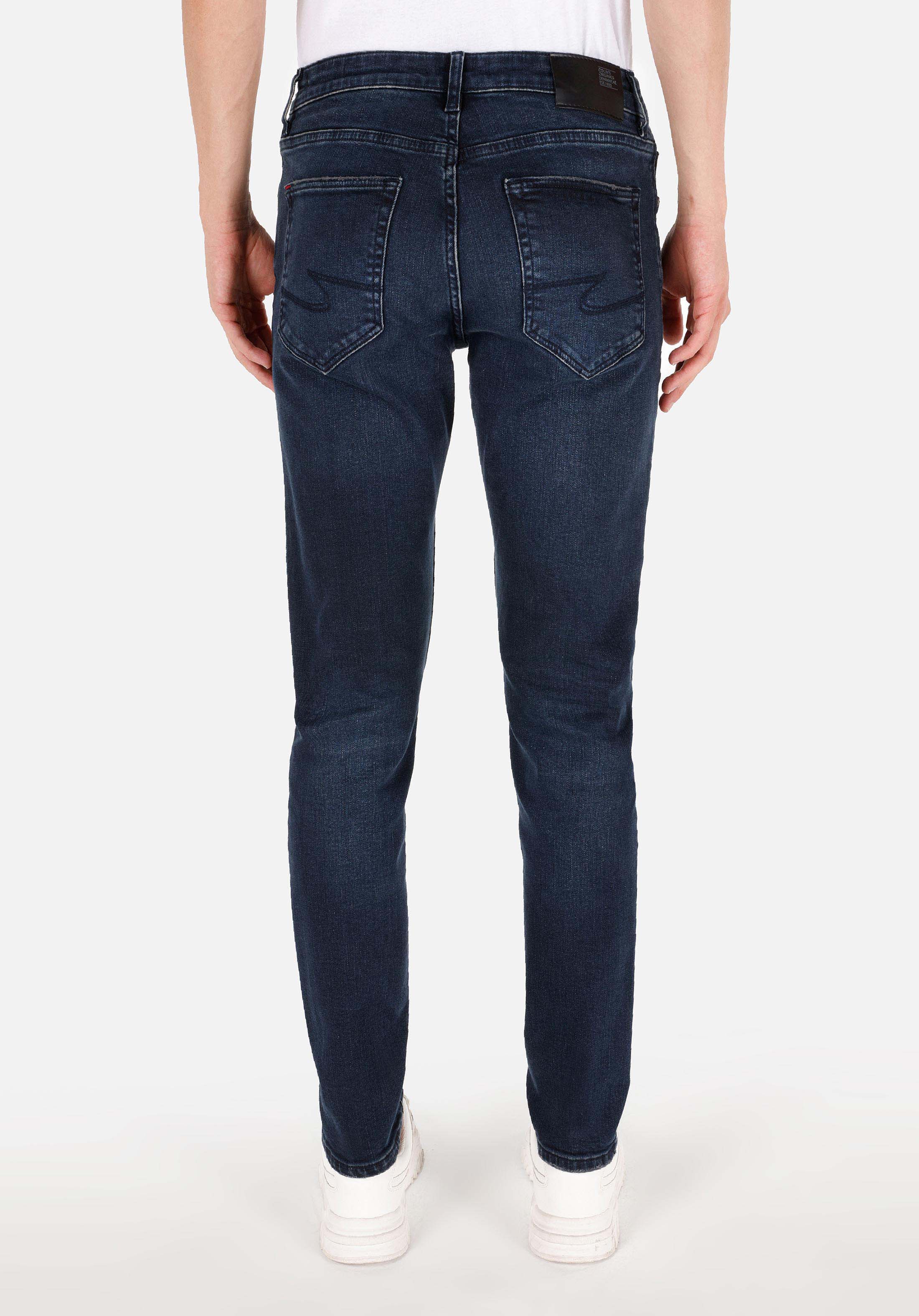 Slim Fit Düşük Bel Dar Paça Erkek Koyu İndigo Jean Pantolon