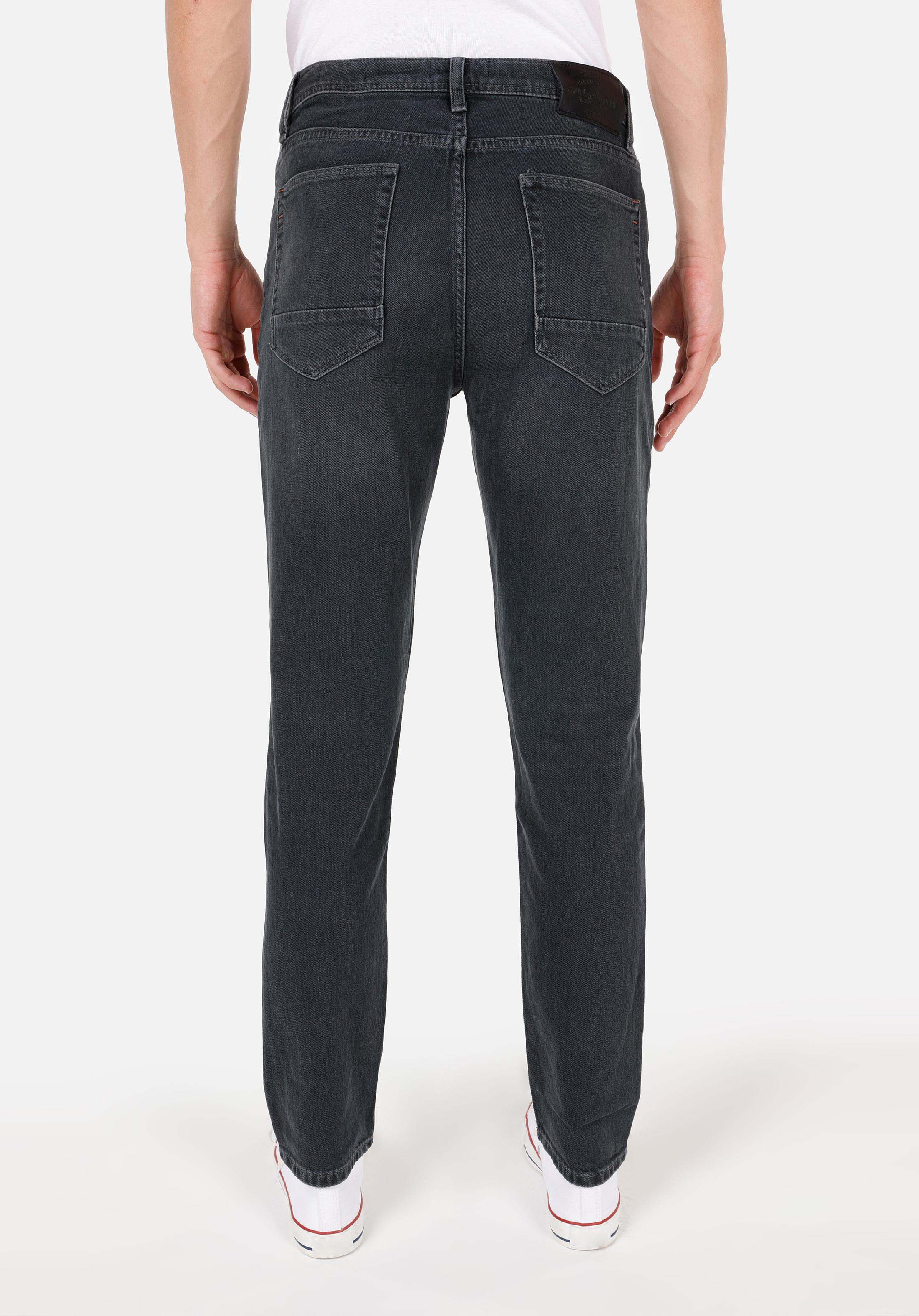 Regular Fit Orta Bel Daralan Paça Erkek Koyu İndigo Jean Pantolon