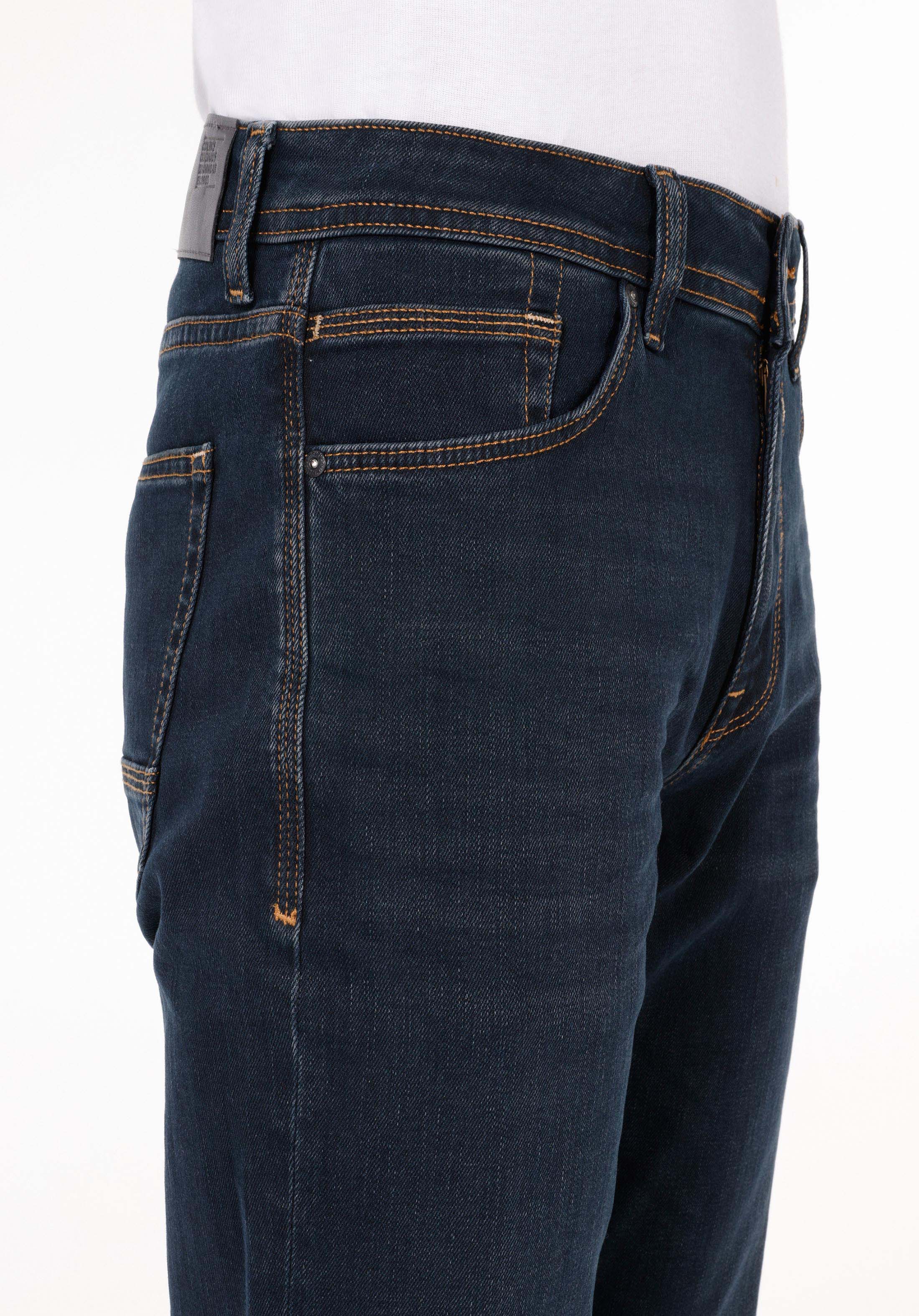 Regular Fit Orta Bel Düz Paça Erkek Koyu İndigo Jean Pantolon