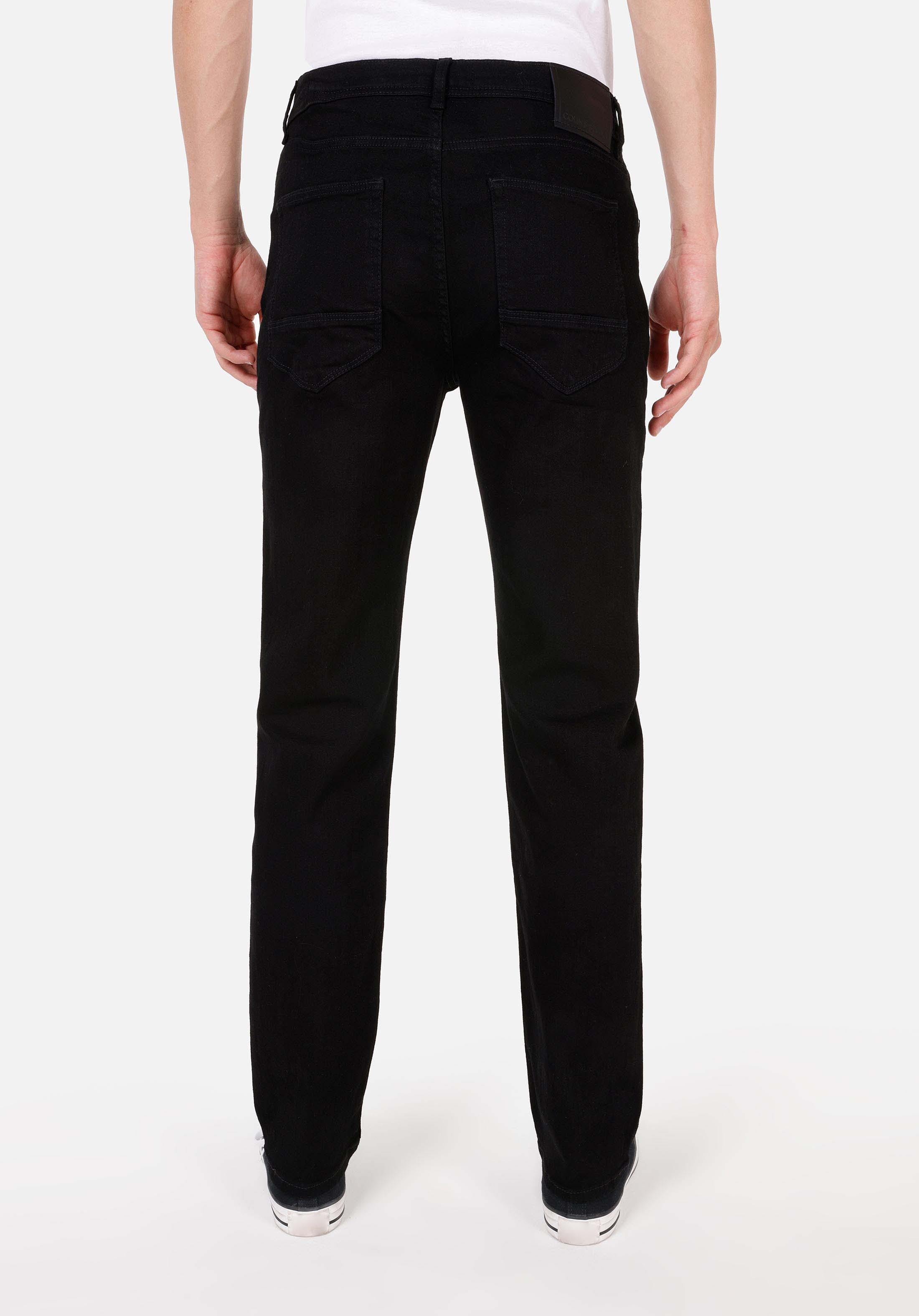 Regular Fit Orta Bel Düz Paça Erkek Siyah Jean Pantolon