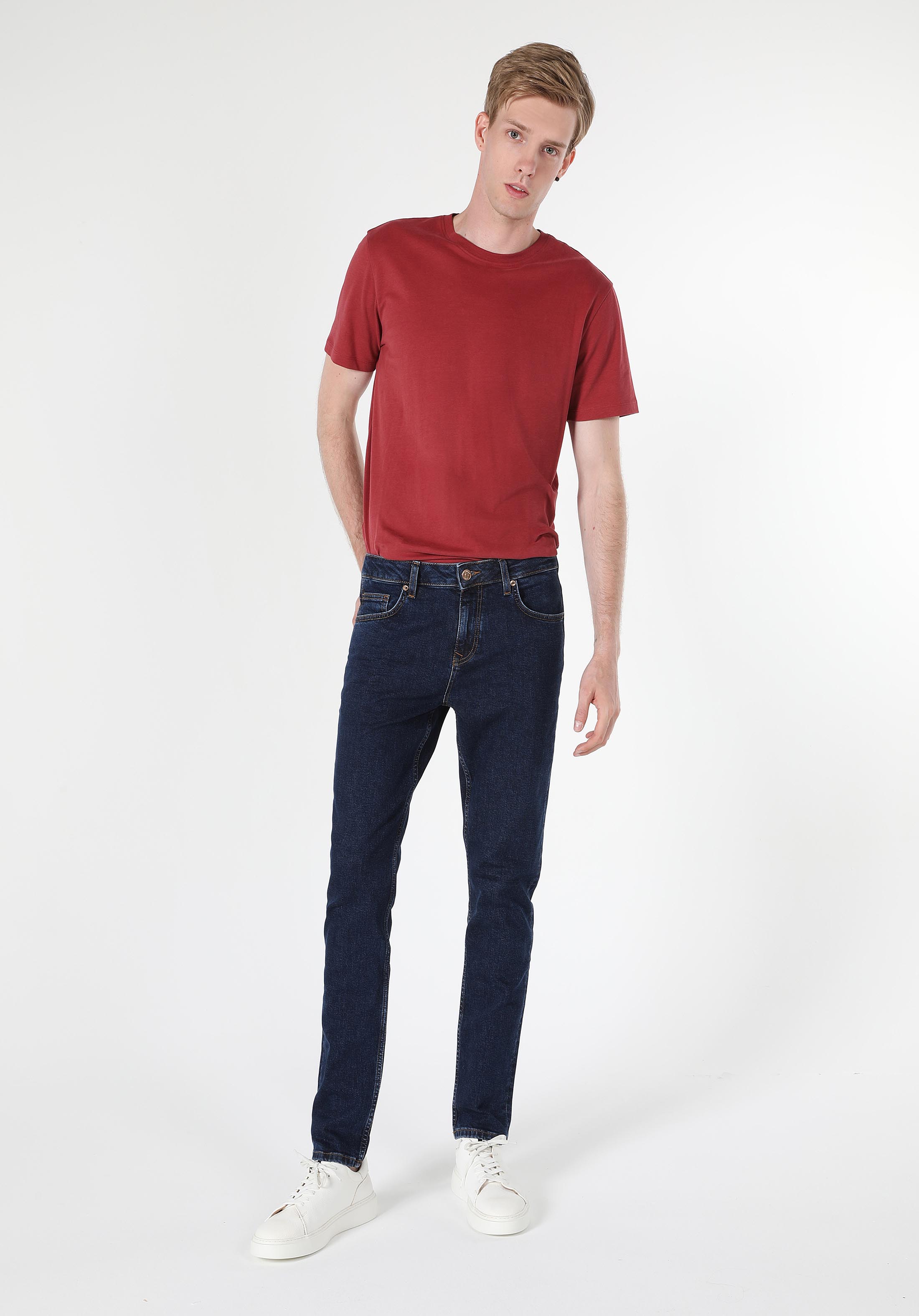 Straight Fit Düşük Bel Düz Paça Erkek Denim Jean Pantolon