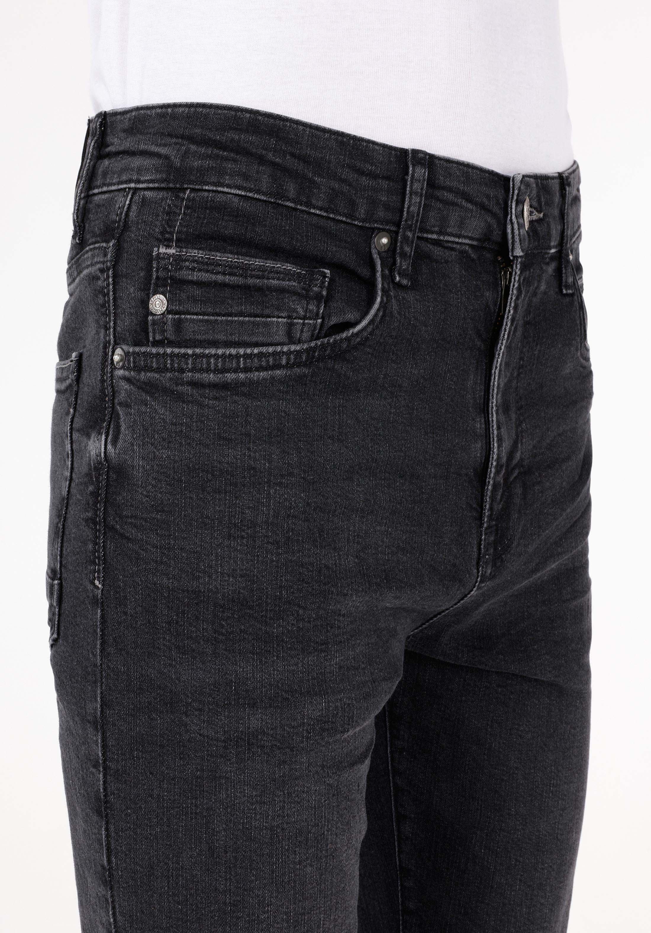 Skinny Fit Yüksel Bel Dar Paça Erkek Siyah Jean Pantolon