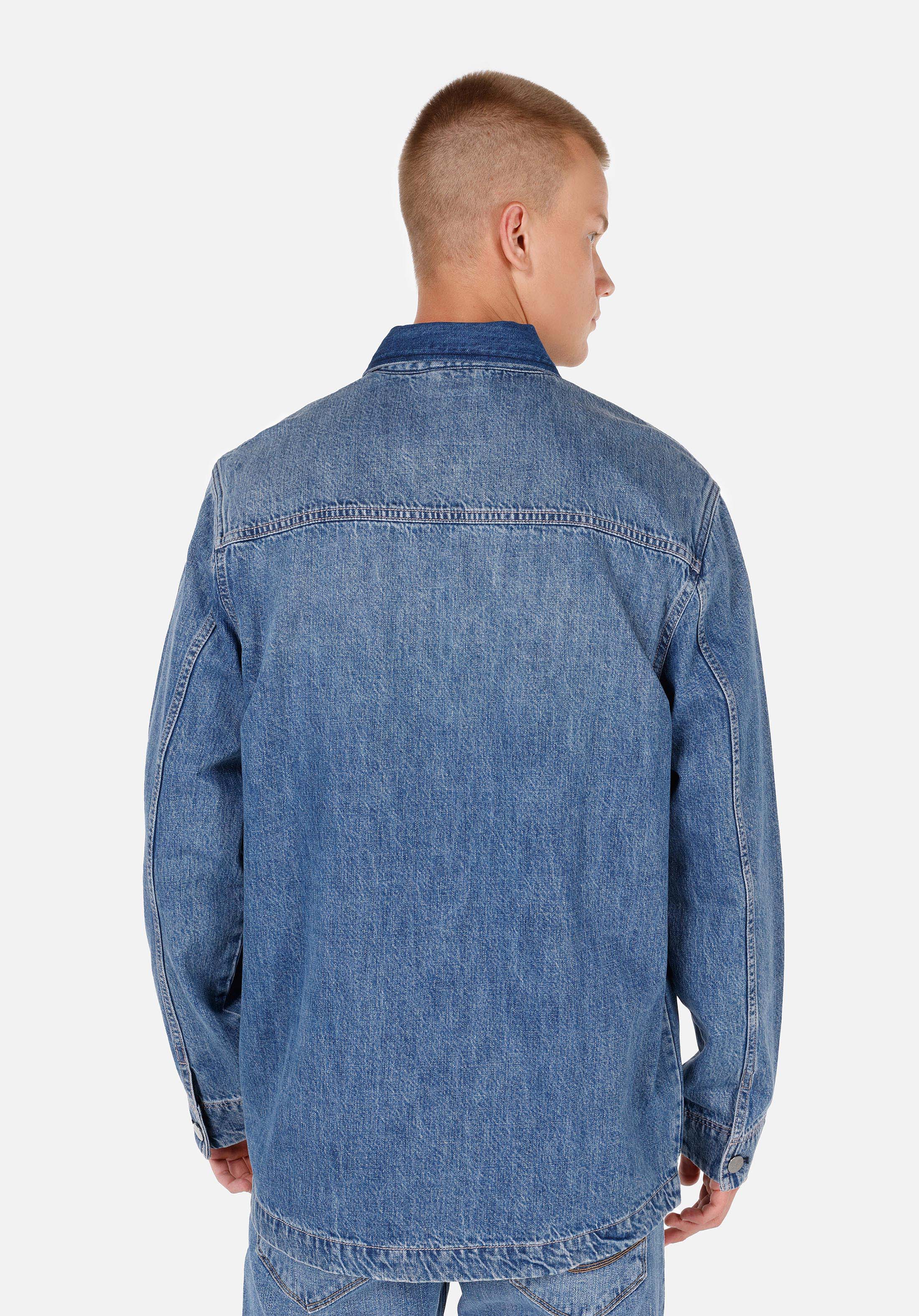 Regular Fit Düğmeli Astarsız  Erkek Mavi Ceket