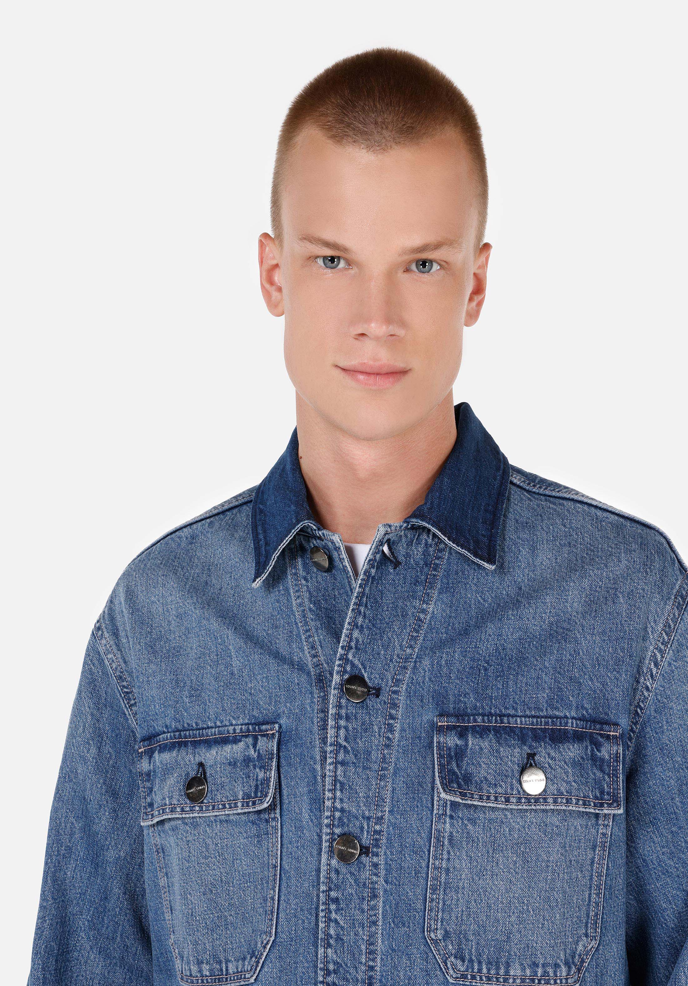 Regular Fit Düğmeli Astarsız  Erkek Mavi Ceket