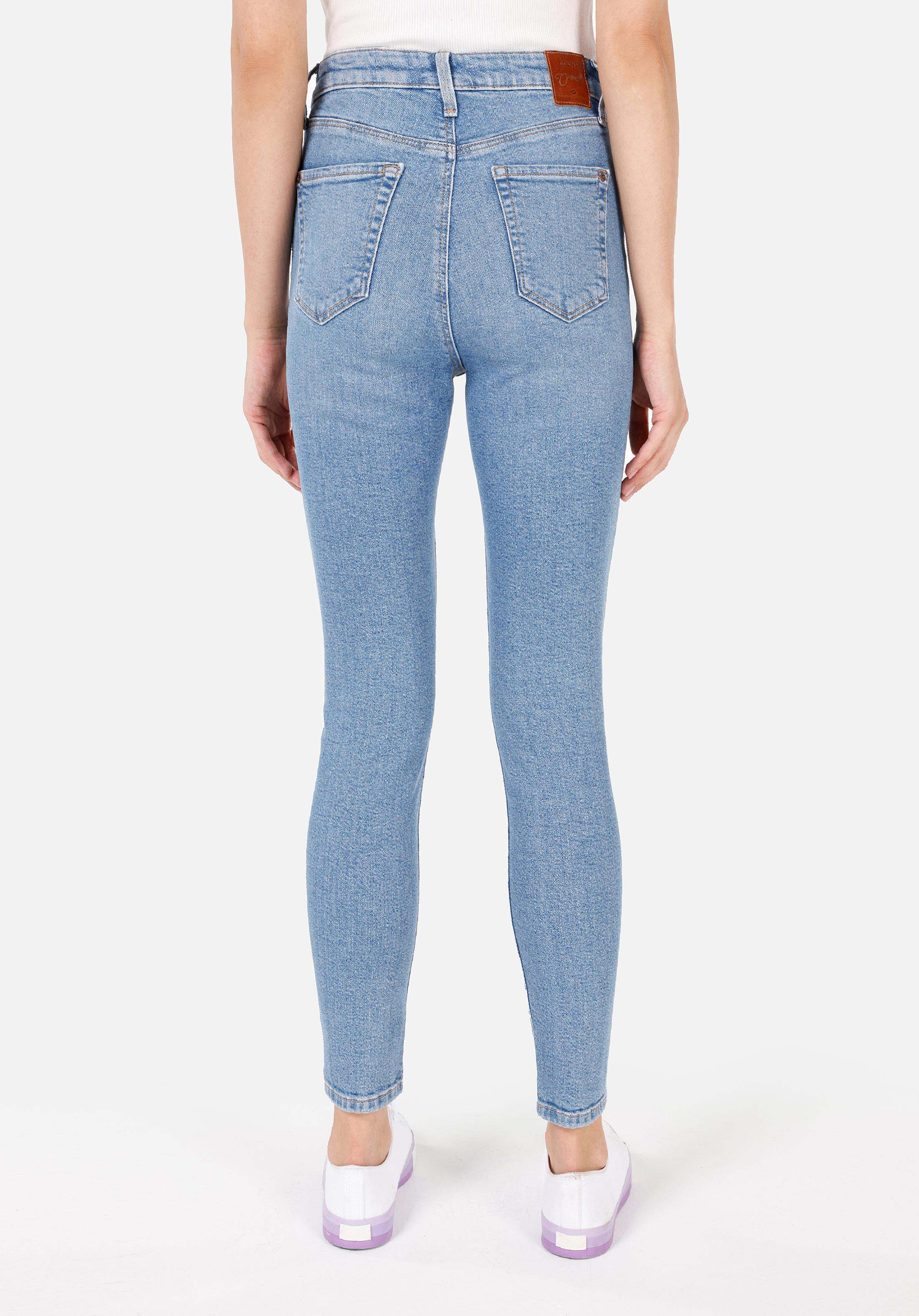 Skinny Fit   Kadın İndigo Jean Pantolon