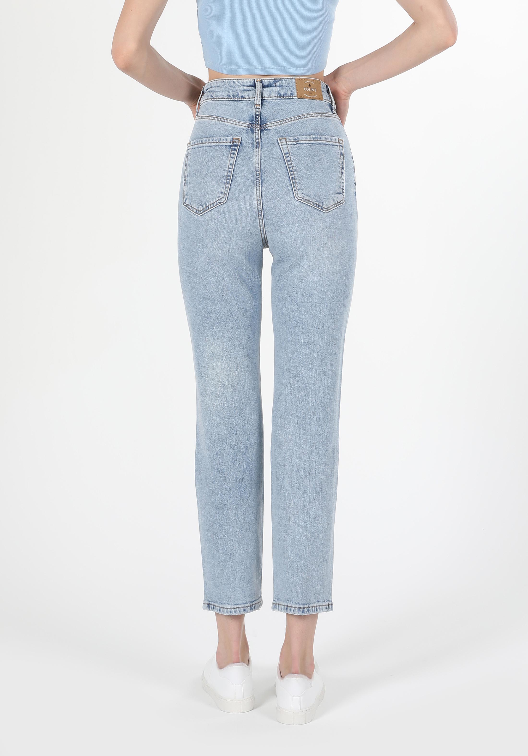 Straight Fit Yüksel Bel Bootcut Kadın Denim Jean Pantolon