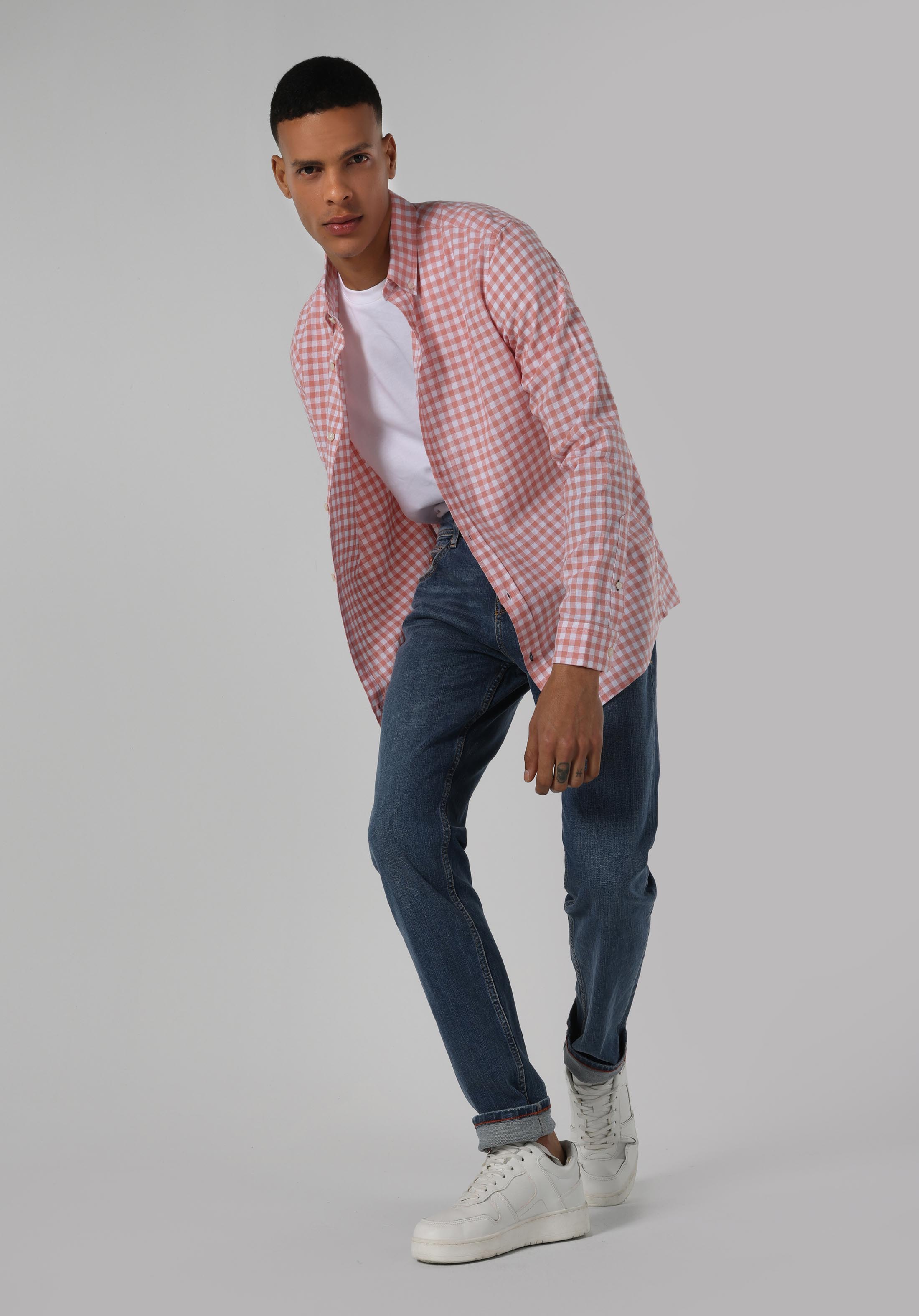 Straight Fit Düşük Bel Düz Paça Erkek İndigo Jean Pantolon