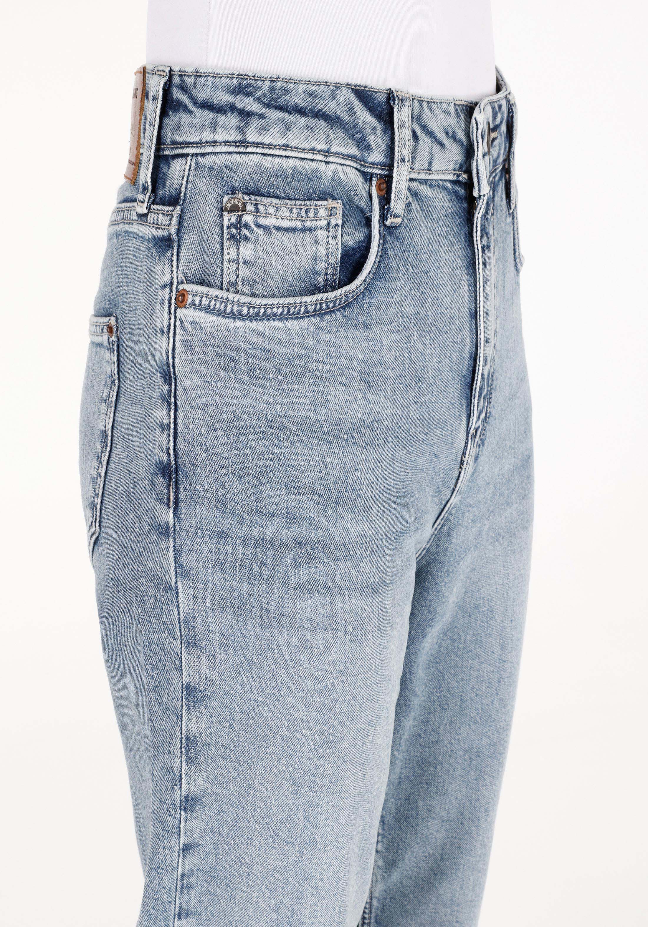 Mom Fit  Daralan Paça Kadın İndigo Jean Pantolon