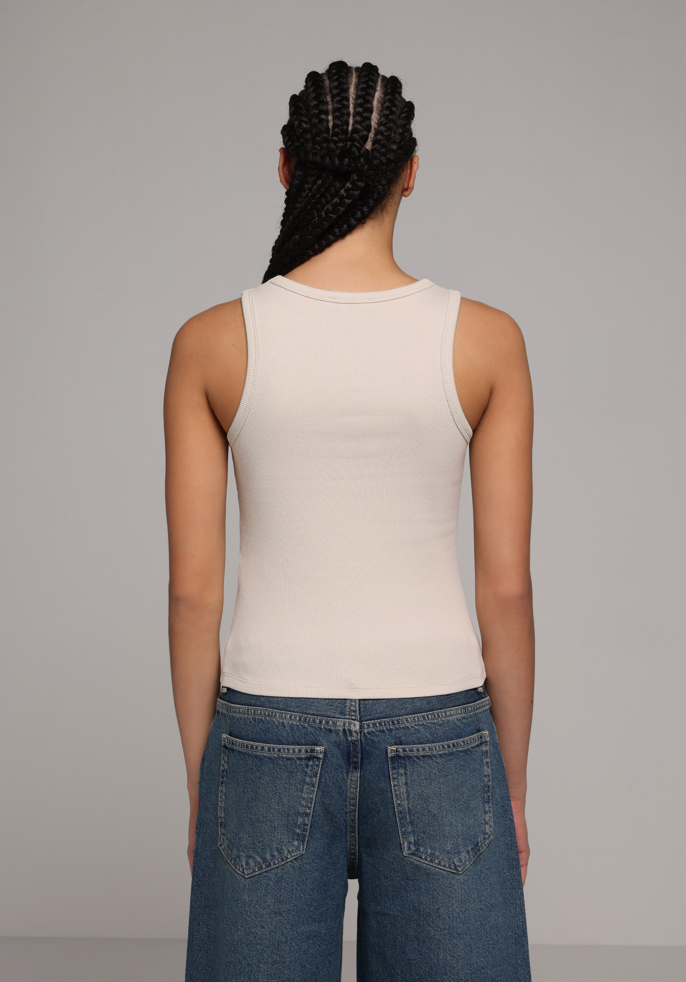 Slim Fit   Kadın Bej Atlet