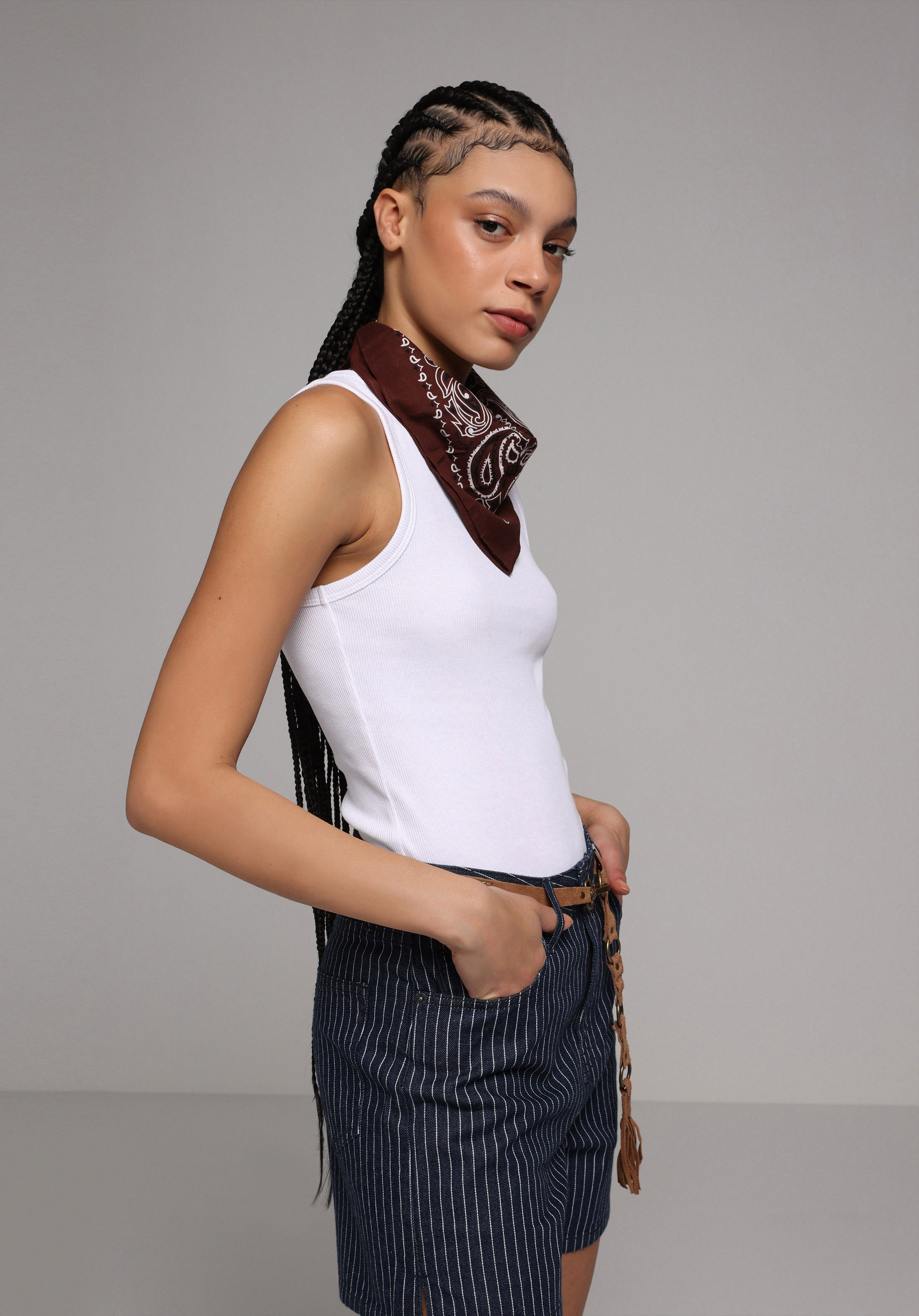 Slim Fit   Kadın Beyaz Atlet