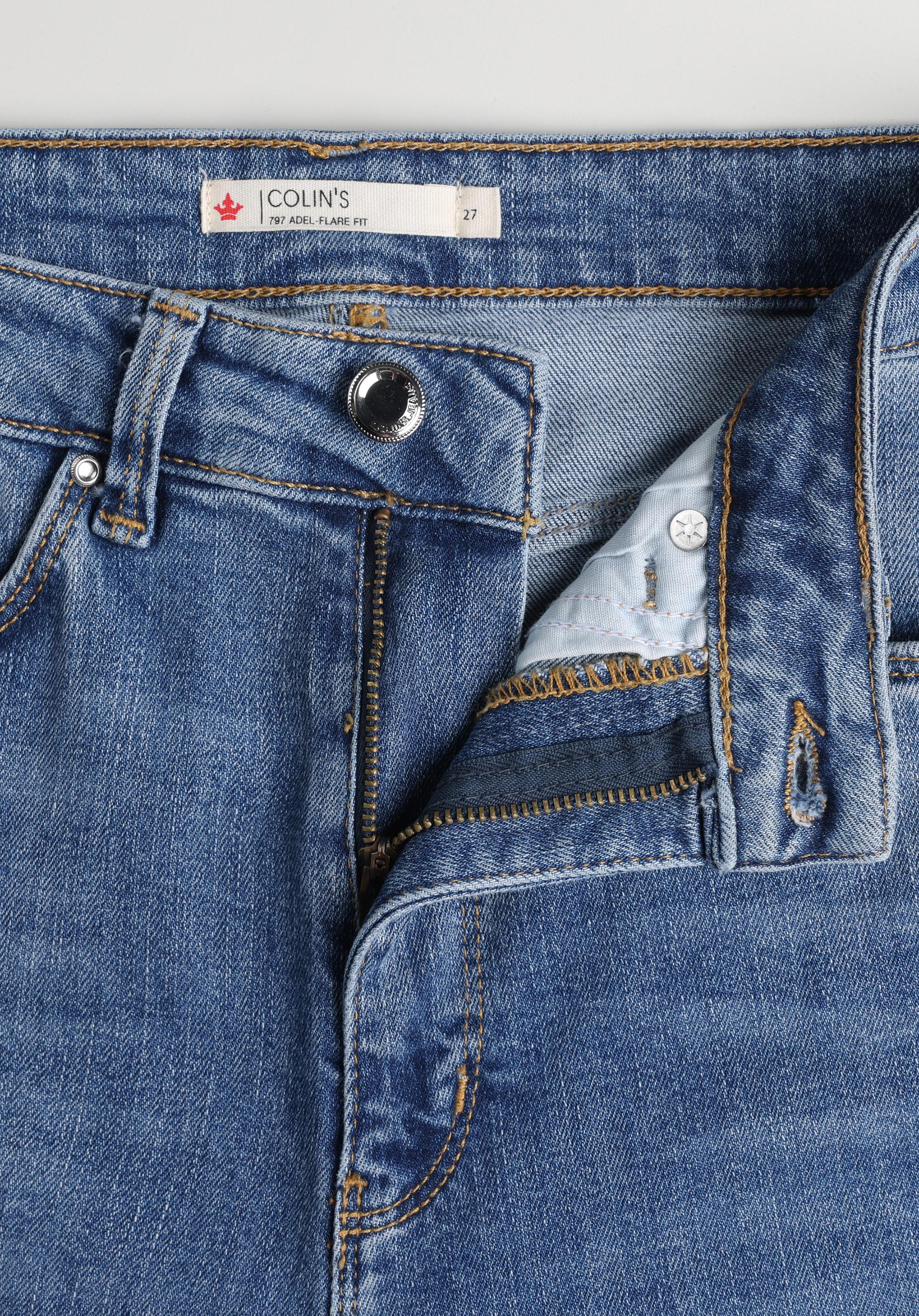 Flare Fit Yüksel Bel Ispanyol Paça Kadın İndigo Jean Pantolon