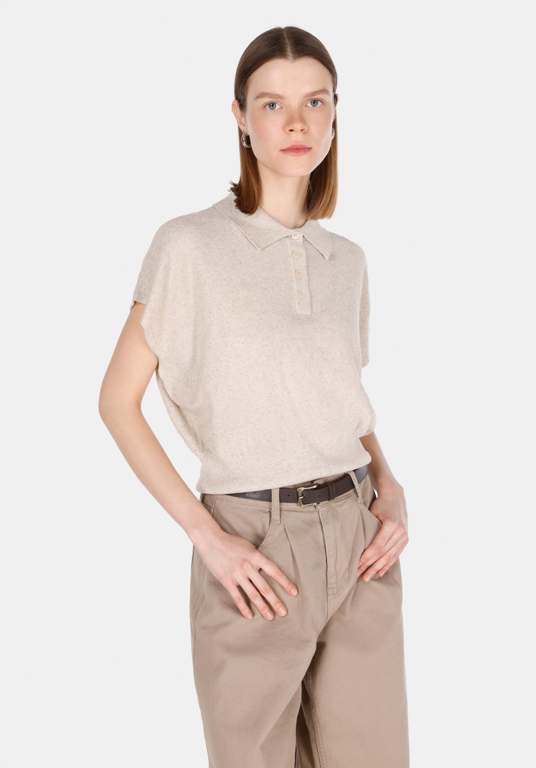 Regular Fit   Kadın Bej  Kazak