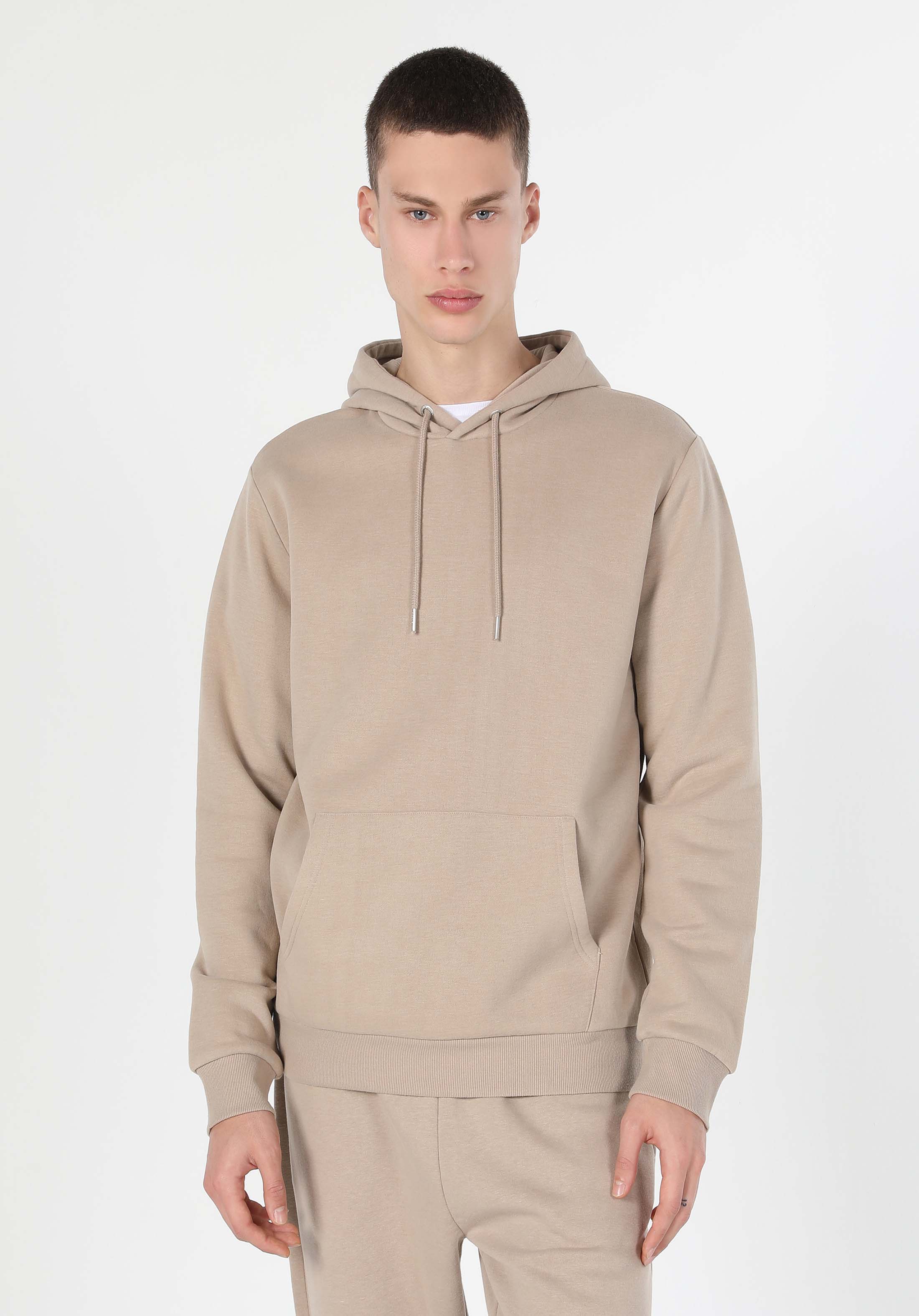 Regular Fit   Erkek Bej Sweatshirt